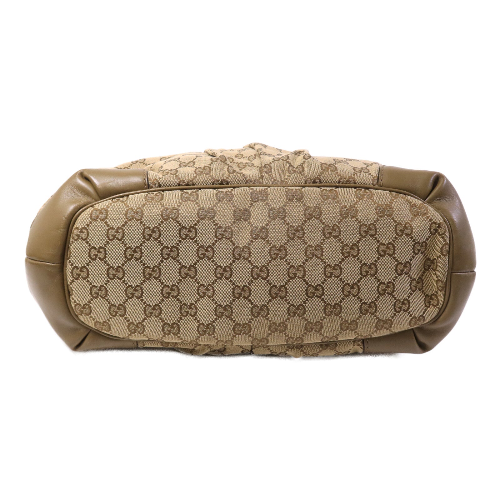 GUCCI 牛皮皮革/帆布2 Way Shoulder金扣手挽肩背兩用袋