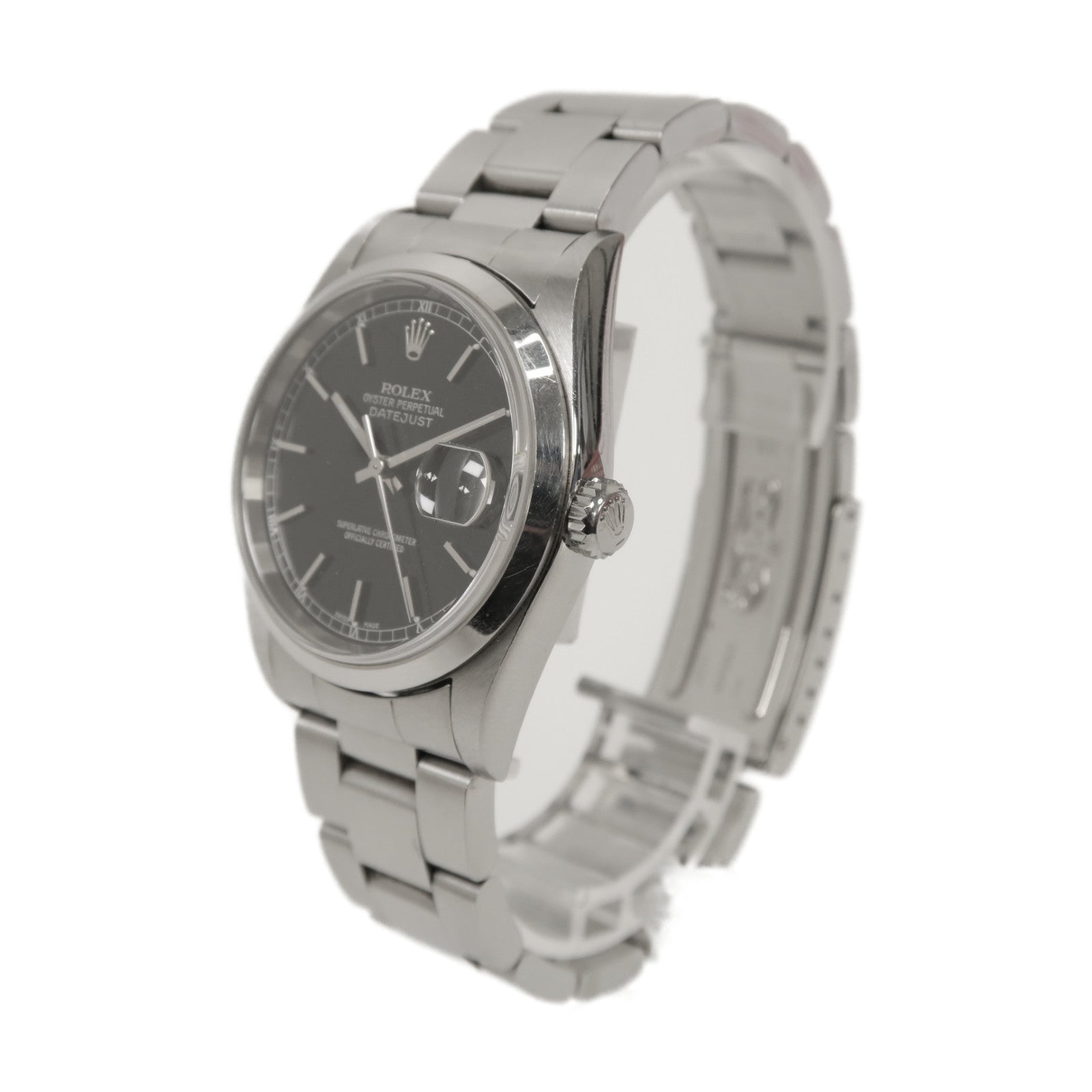 ROLEX Datejust 36mm不鏽鋼自動機芯手錶黑色