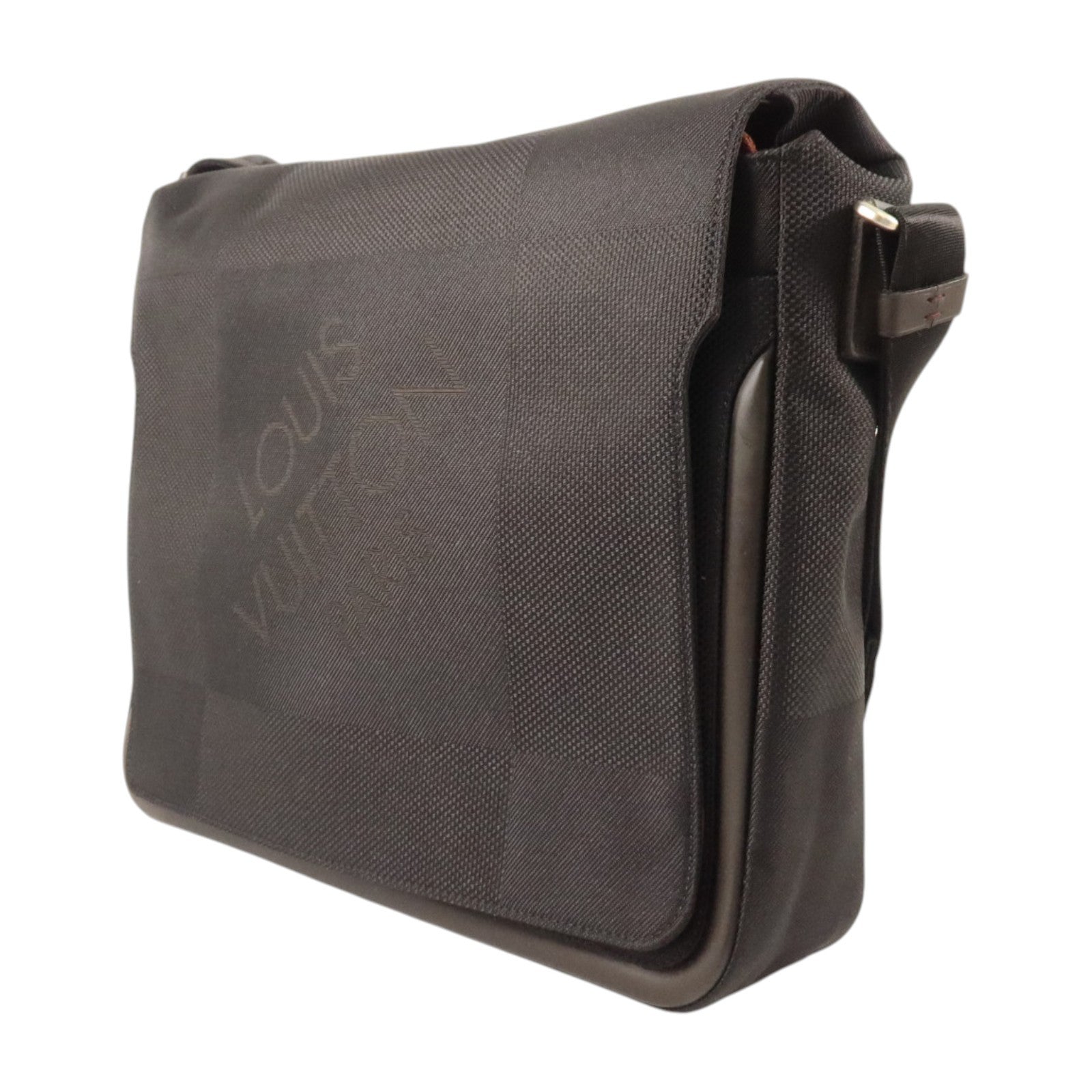 LOUIS VUITTON Damier Geant Messager MM銀扣肩背袋
