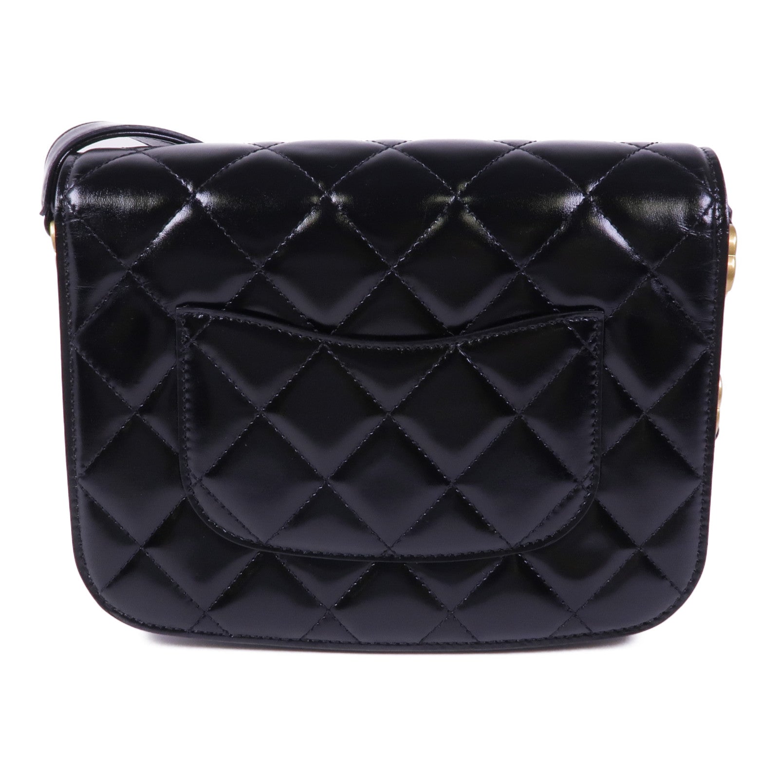 CHANEL 皮革Shoulder Bag金扣肩背袋