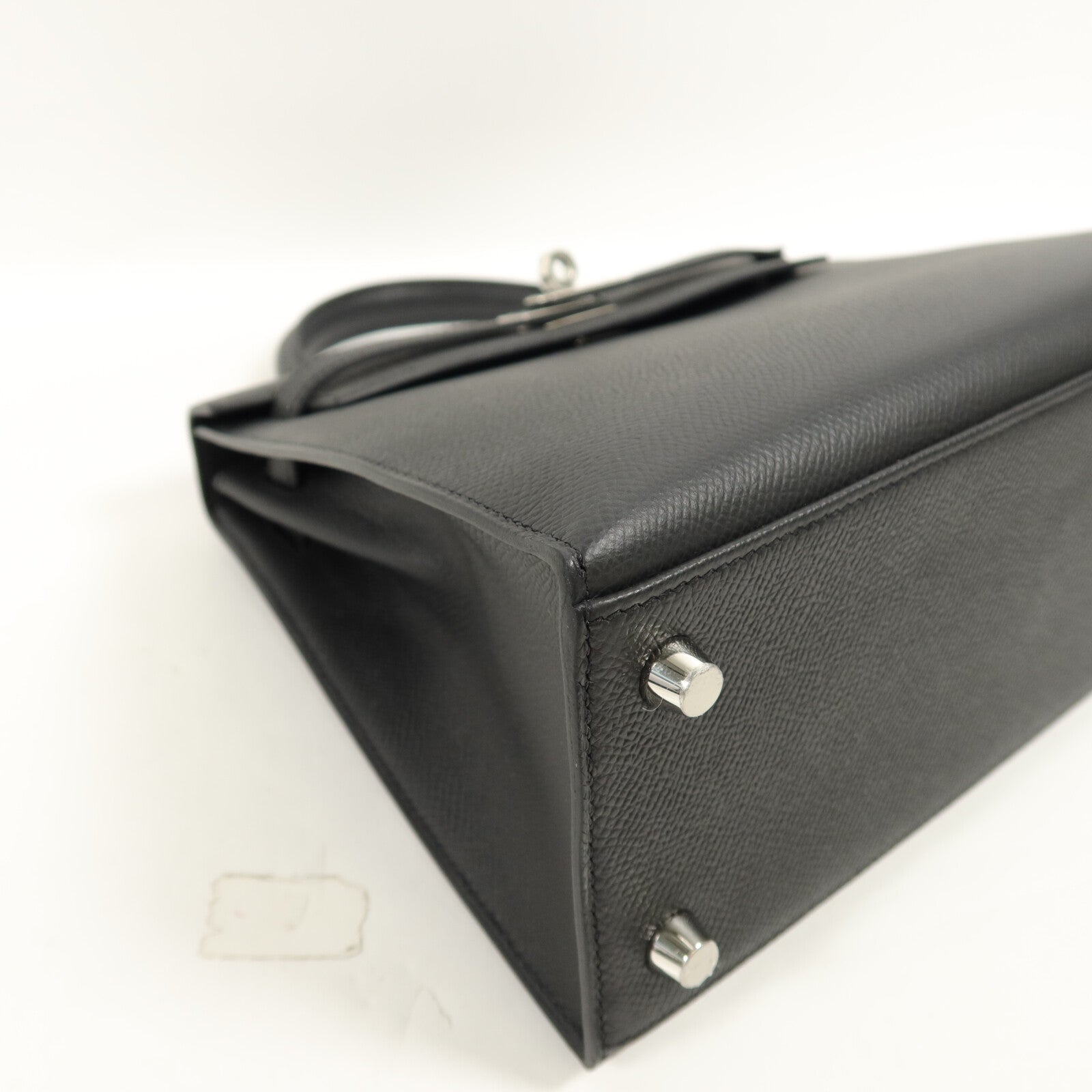 HERMES Epsom皮革Kelly 25手挽肩背兩用袋Noir