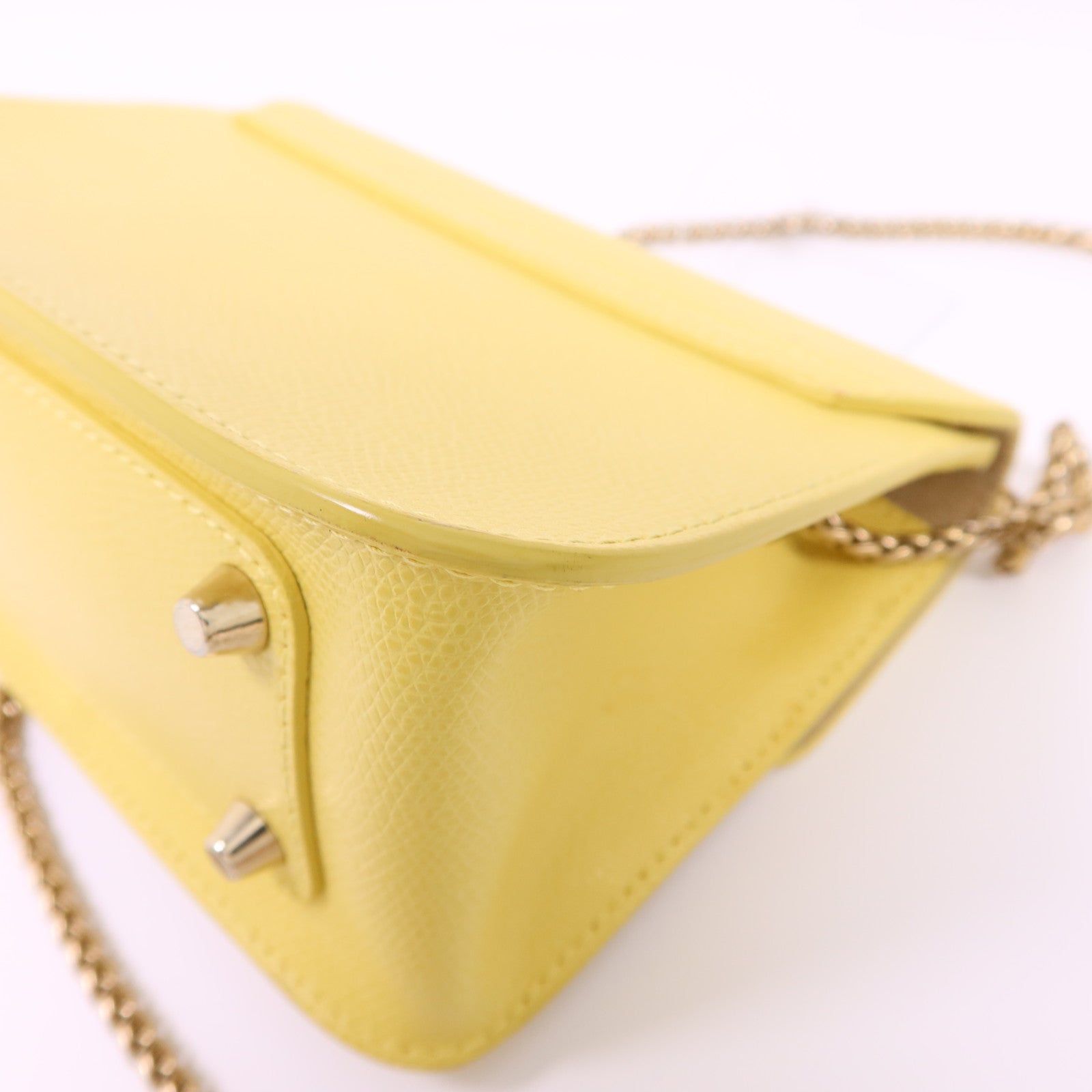 Furla 牛皮皮革Chain Shoulder Bag金扣鏈帶肩背袋