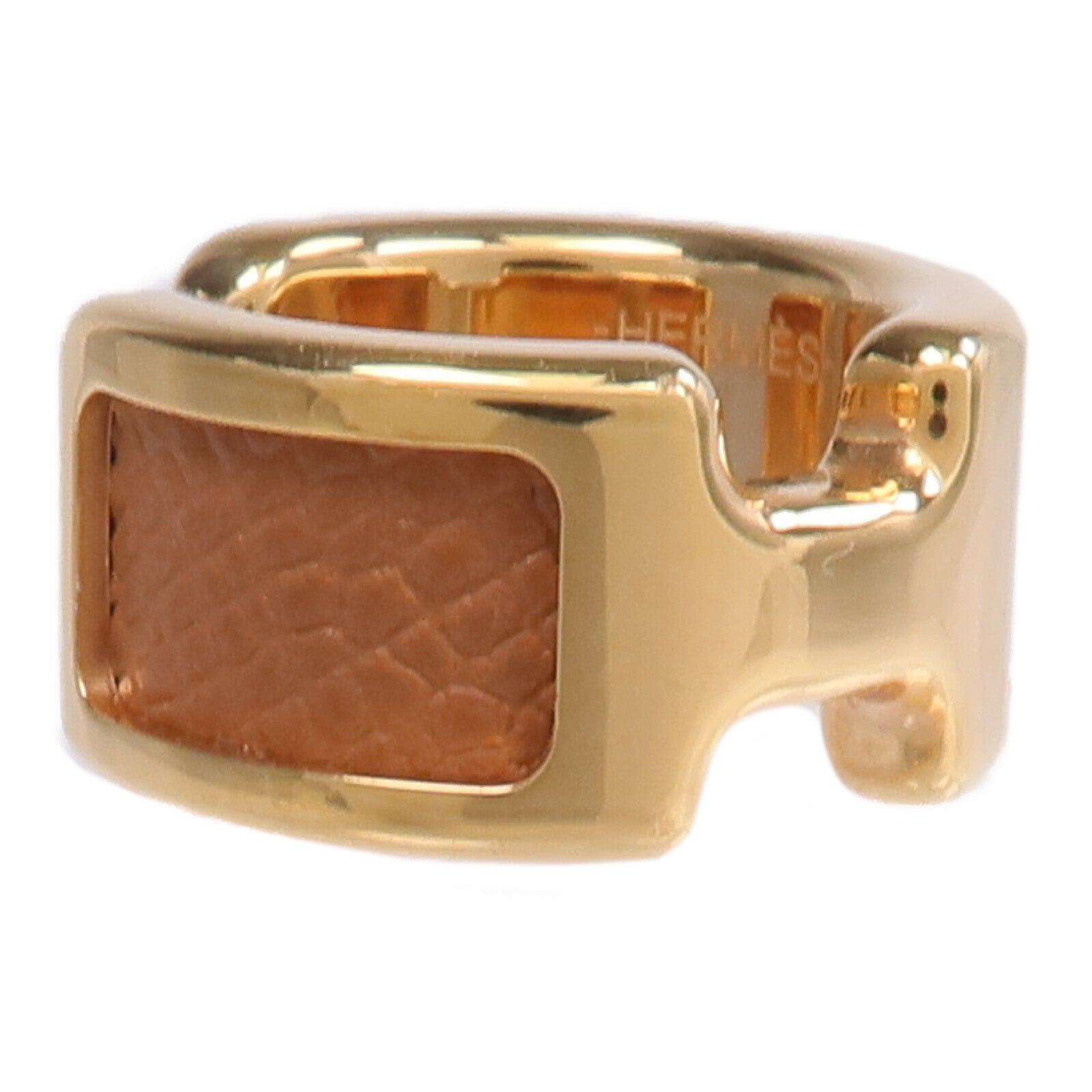 HERMES 金屬/Madame皮革 Olympe Ear Cuff耳夾Gold