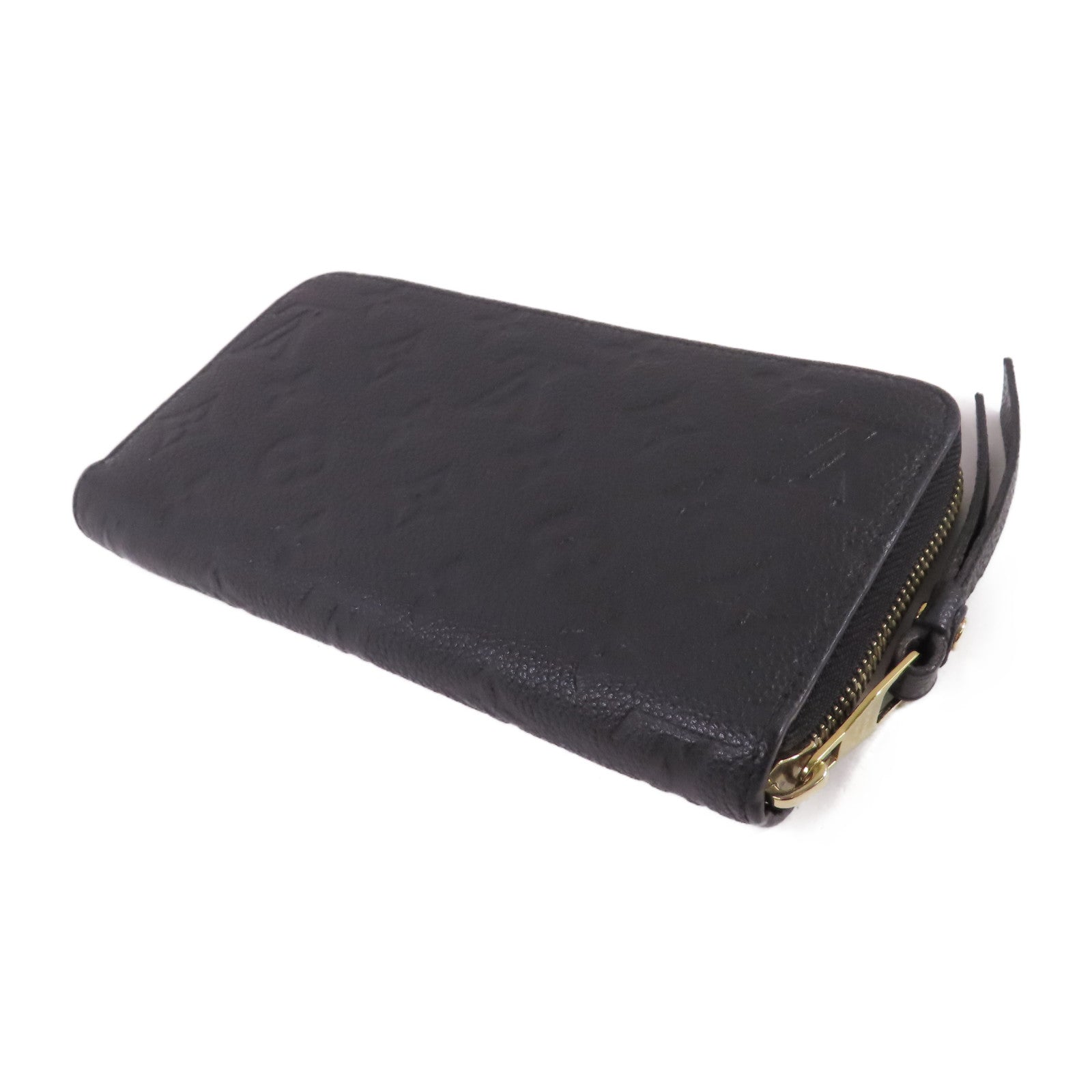 LOUIS VUITTON Monogram Empreinte Zipper Long Wallet金扣拉鏈長錢包黑色