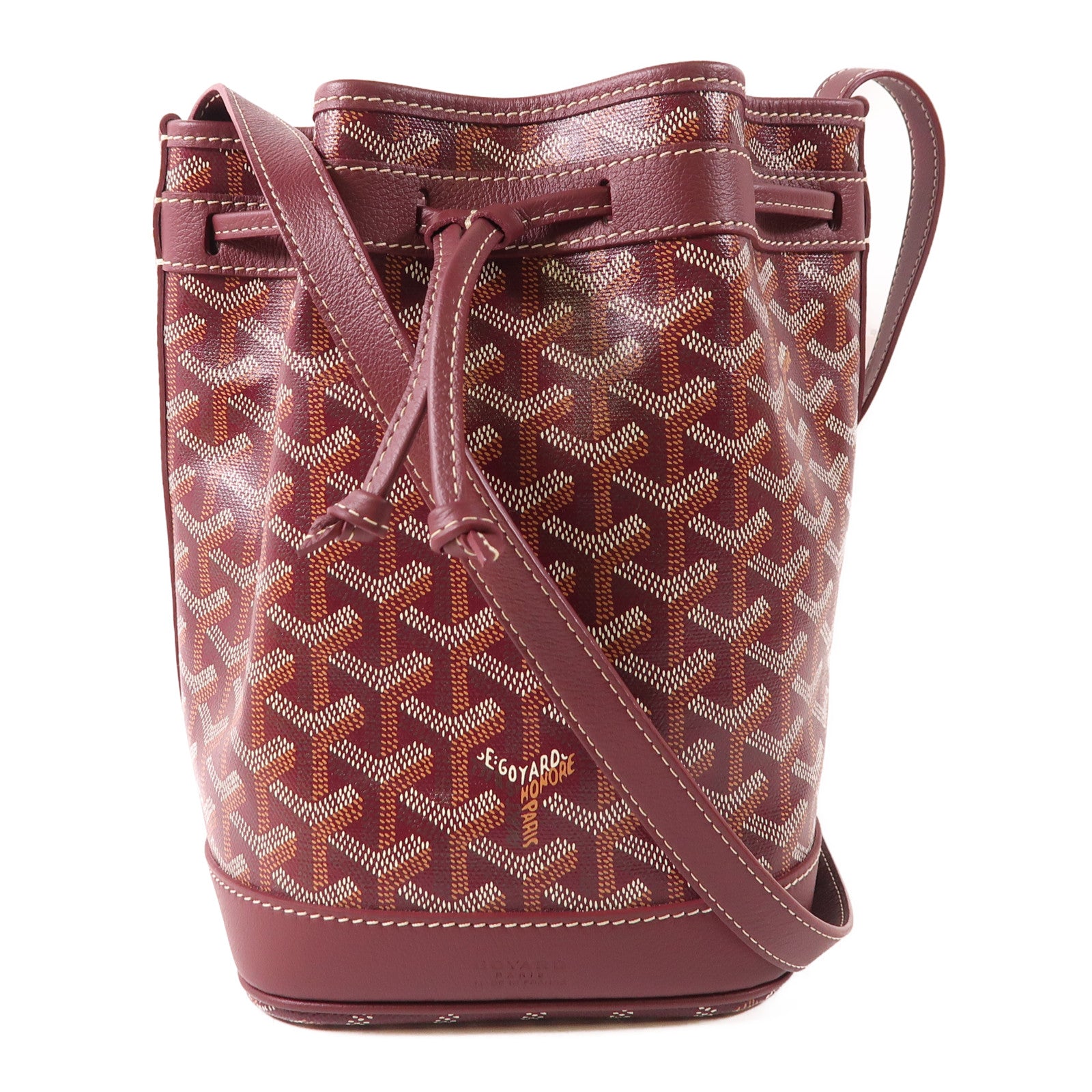 GOYARD 塗層帆布Petit Flot Bucket銀扣肩背袋