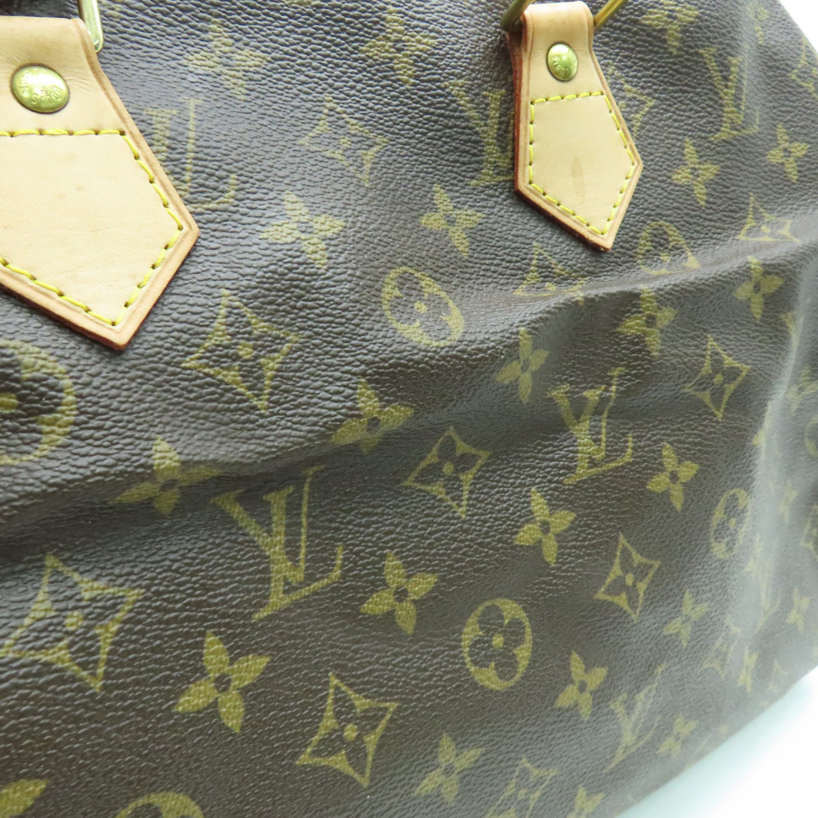 LOUIS VUITTON 【激減優惠】Monogram Speedy 35金扣手挽袋啡色