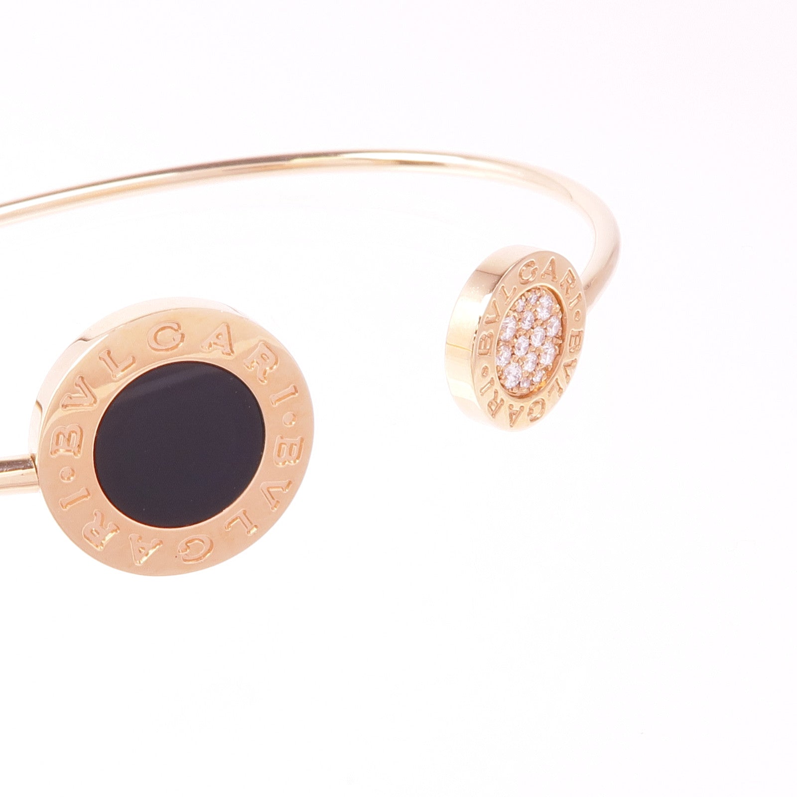 BVLGARI 【激減優惠】18K玫瑰金Bvlgari Bvlgari Bracelet縞瑪瑙/鑽石手鐲