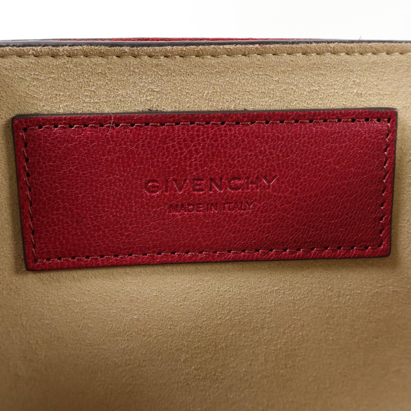 GIVENCHY 牛皮皮革Chain Shoulder銀扣鏈帶肩背袋