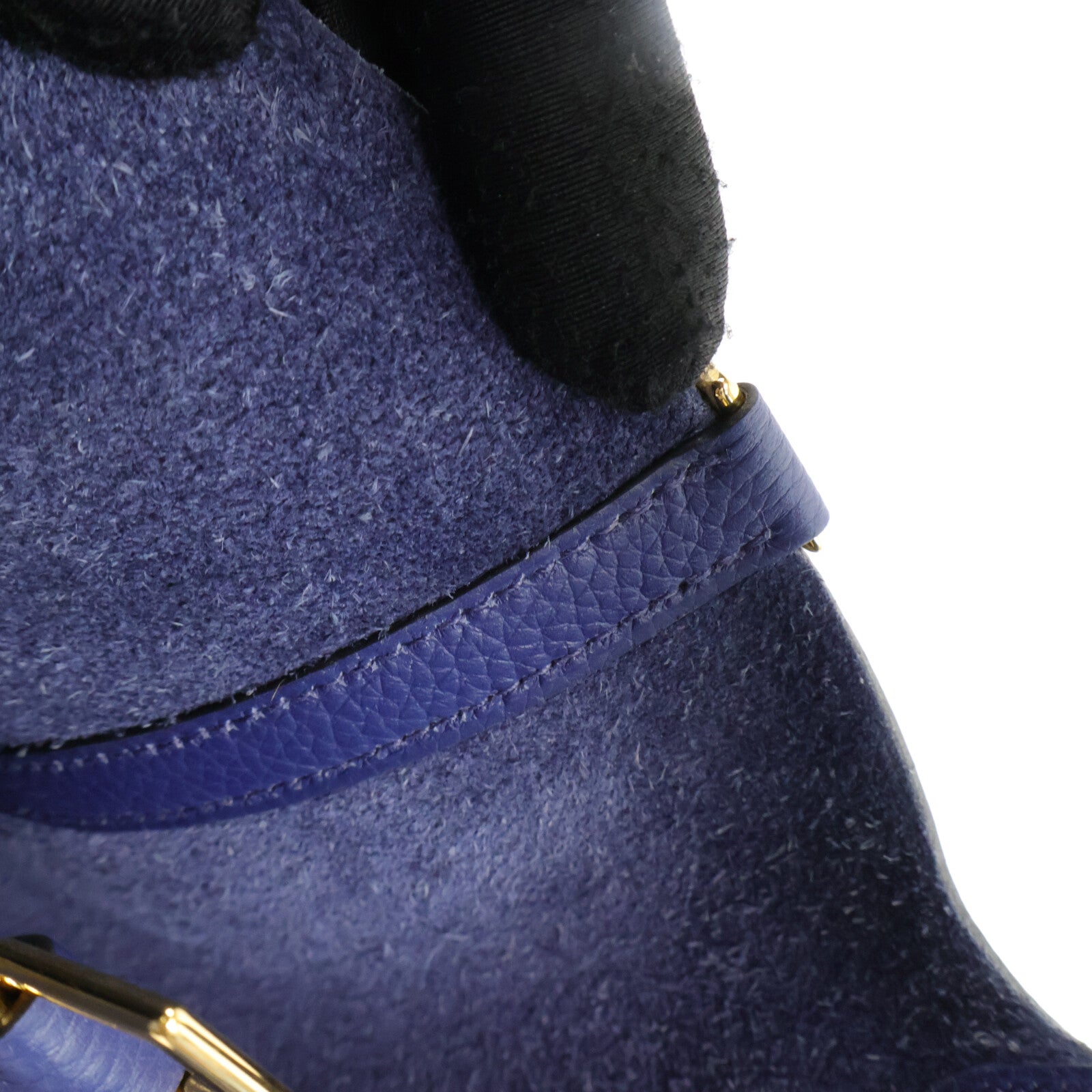 HERMES Clemence皮革Picotin MM手挽袋Bleu Saphir