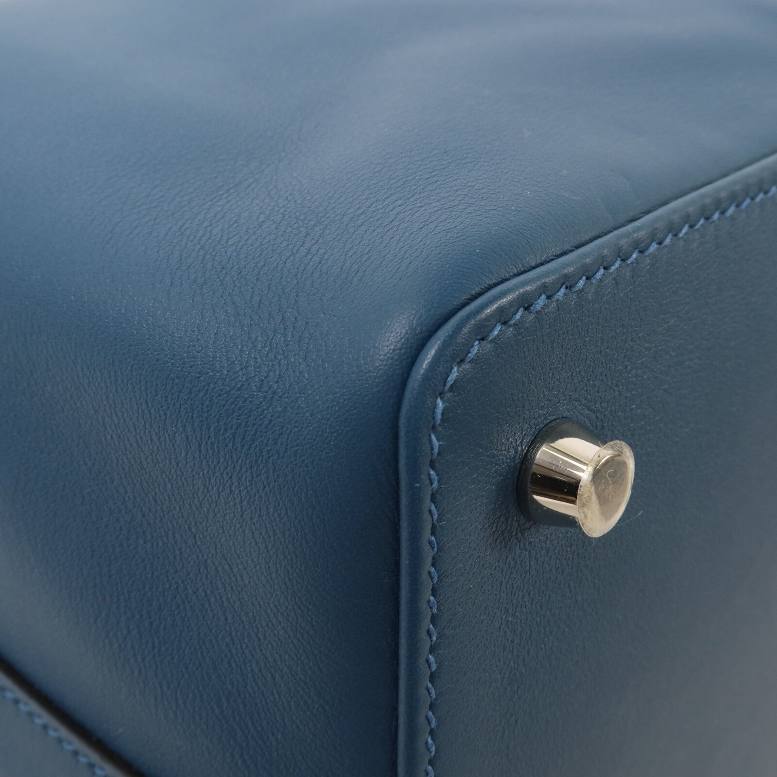 HERMES Swift皮革Tool Box 20手挽肩背兩用袋Bleu Thalassa