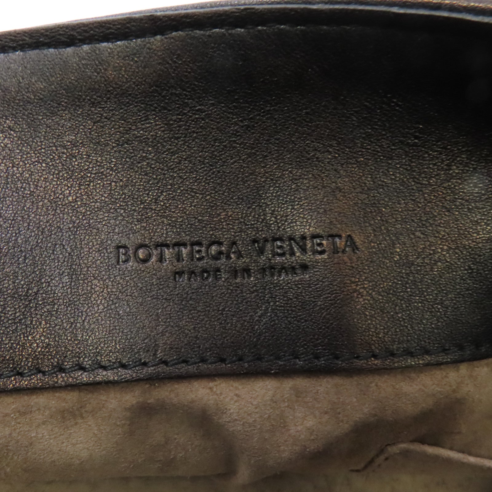 BOTTEGA VENETA 織紋皮革Shoulder Bag肩背袋金屬棕色