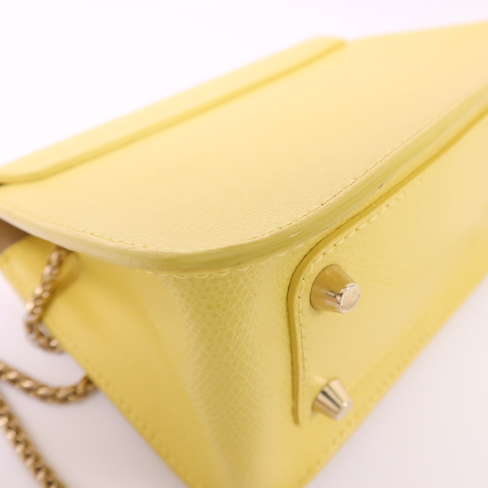 Furla 牛皮皮革Chain Shoulder Bag金扣鏈帶肩背袋