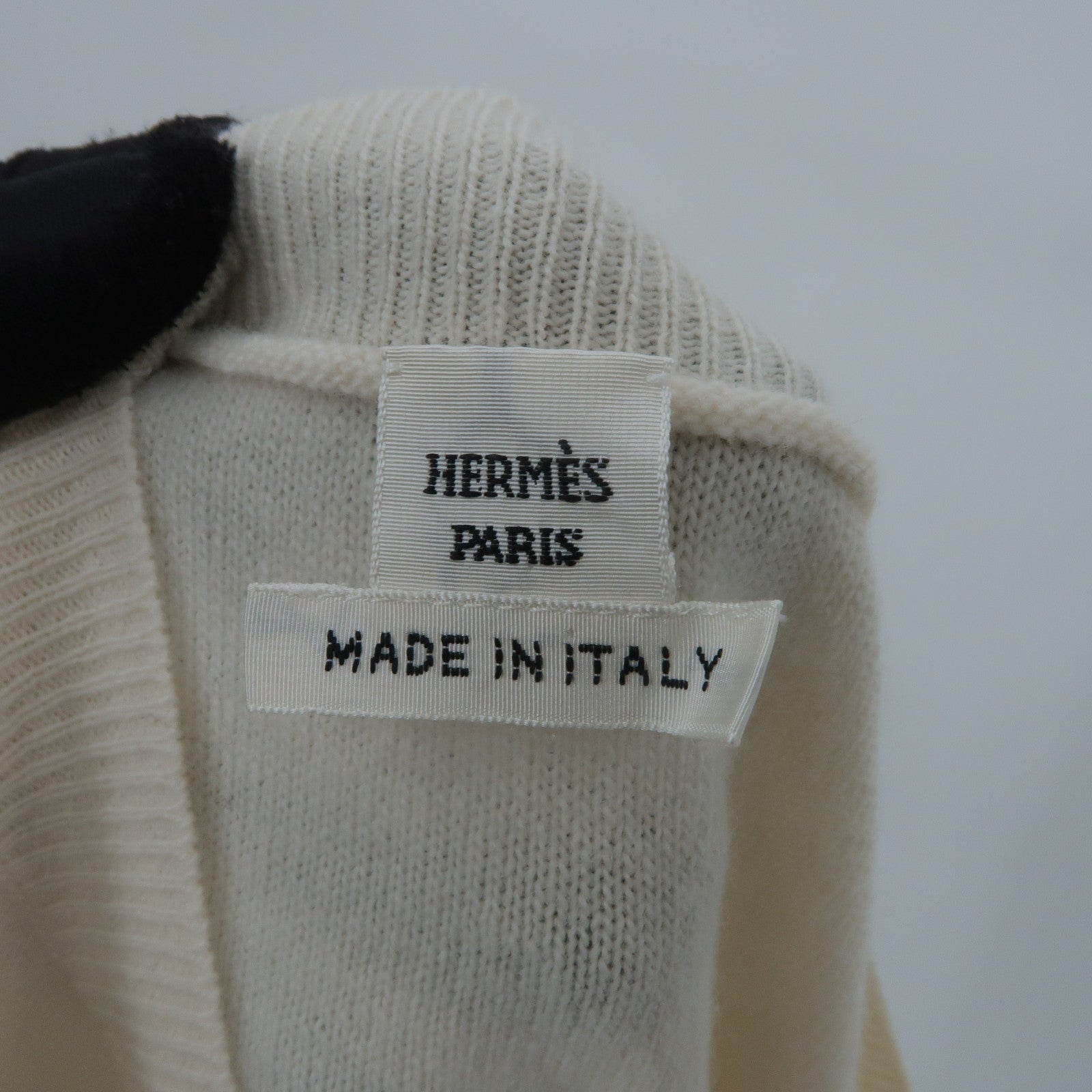 HERMES Laine Vierge/Cashmere Short Knit Sweater針織