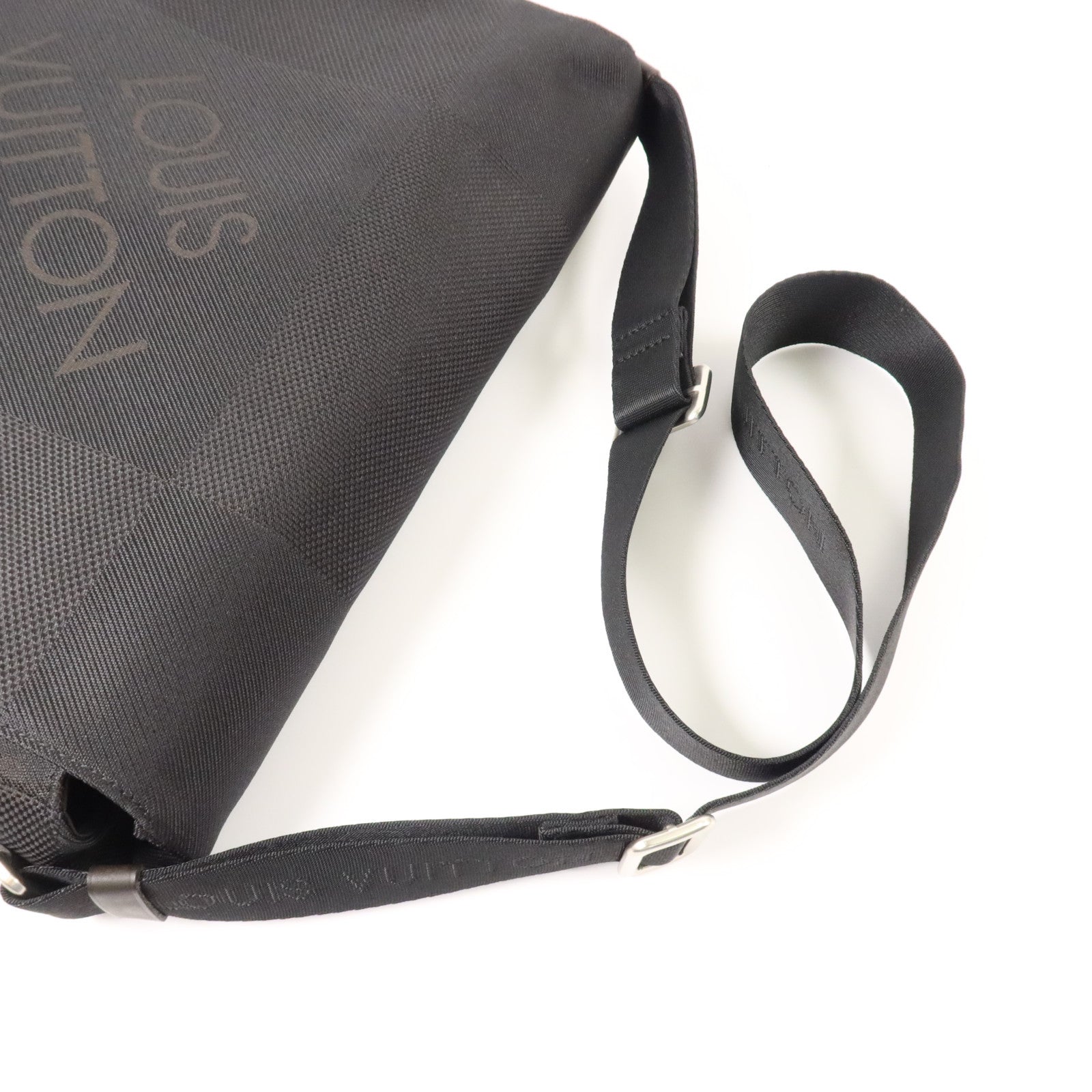 LOUIS VUITTON Damier Geant Messager MM銀扣肩背袋