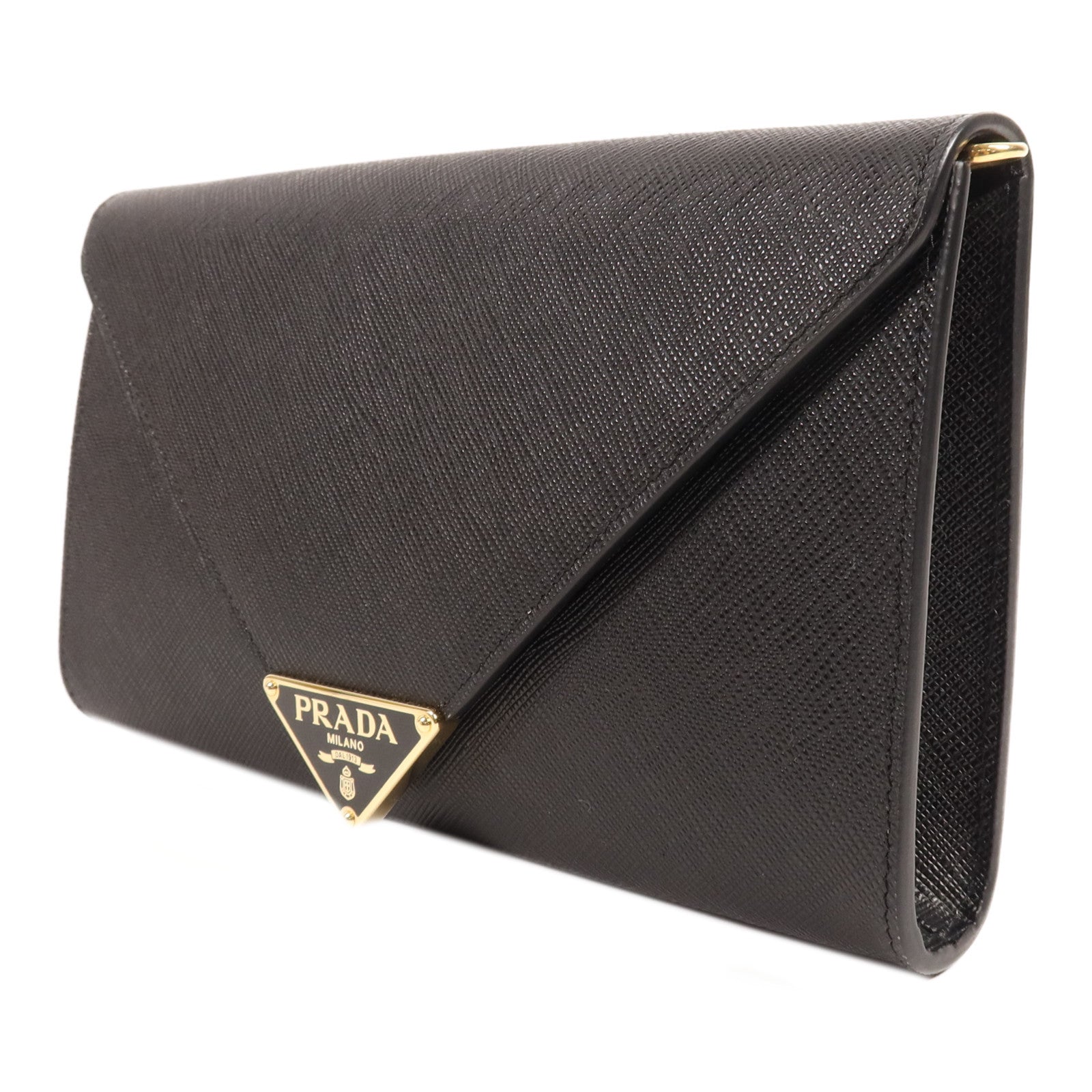 PRADA 牛皮皮革Chain Shoulder金扣鏈帶肩背袋