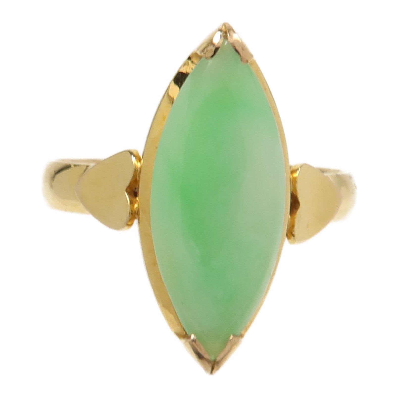 JEWELRY 18K黃金Jade Ring翡翠戒指US#5