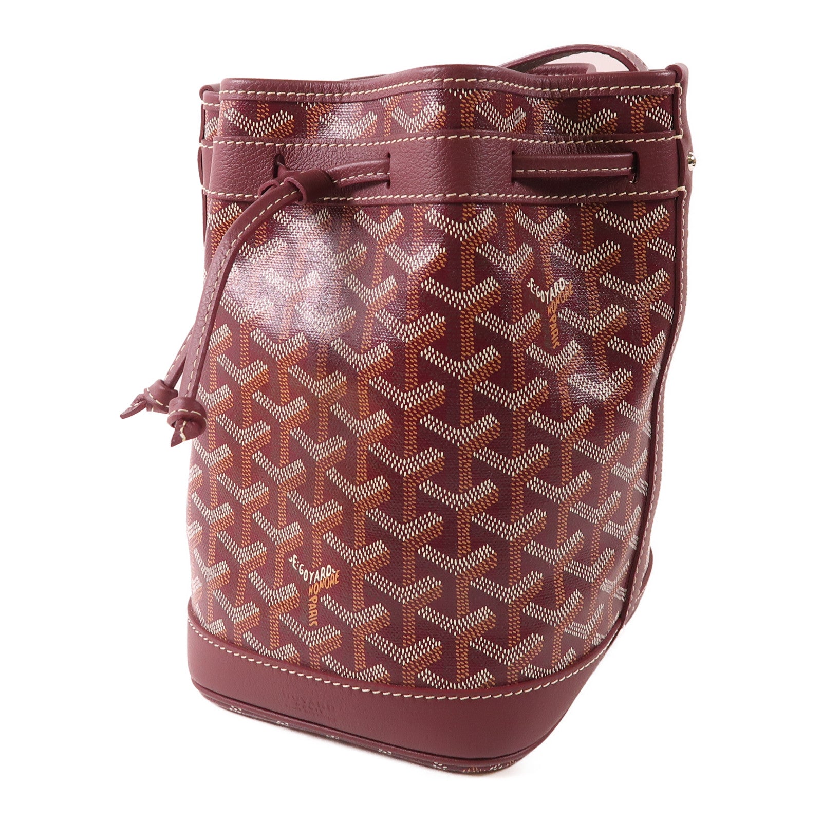 GOYARD 塗層帆布Petit Flot Bucket銀扣肩背袋
