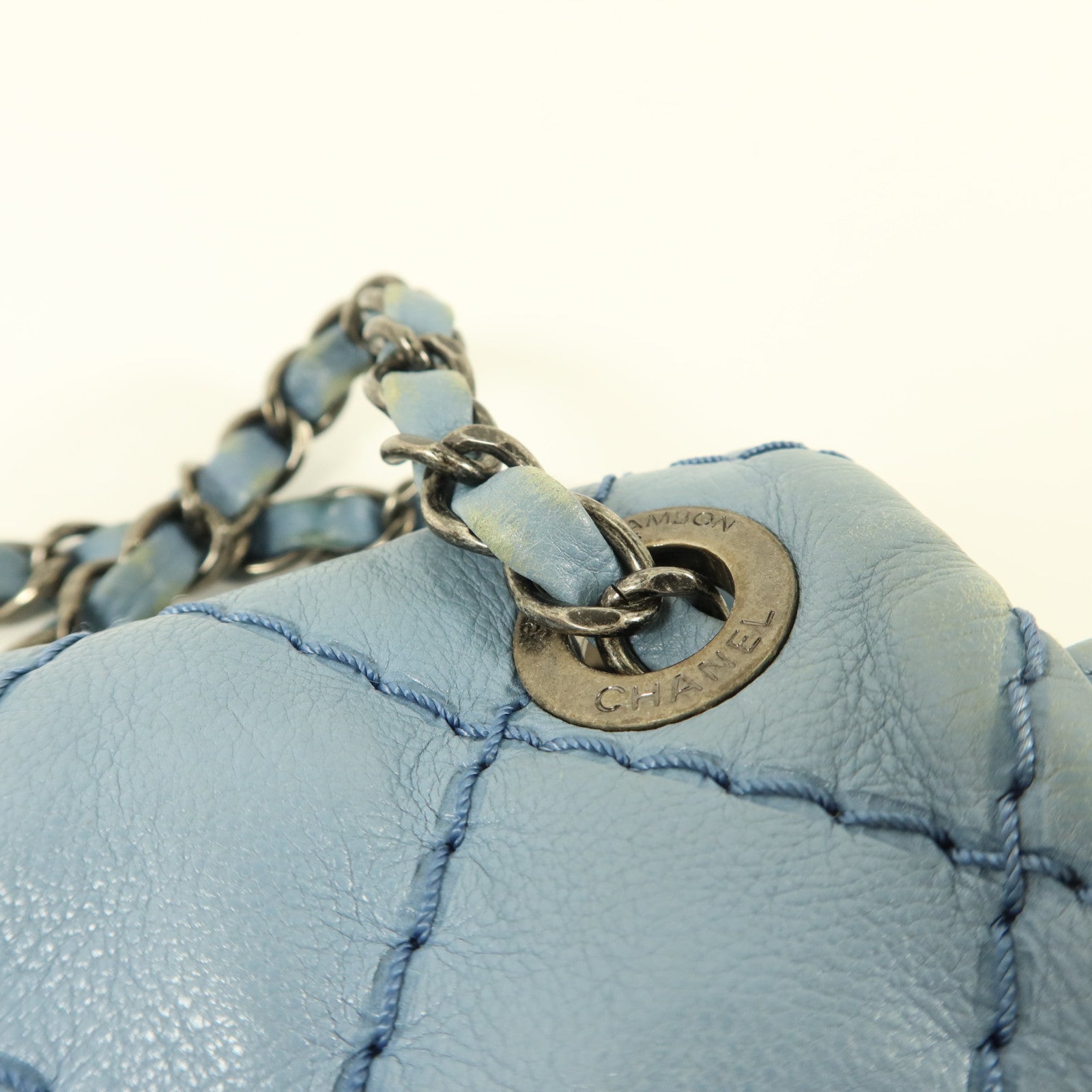 CHANEL 牛皮皮革Matelasse Chain Shoulder銀扣肩背袋