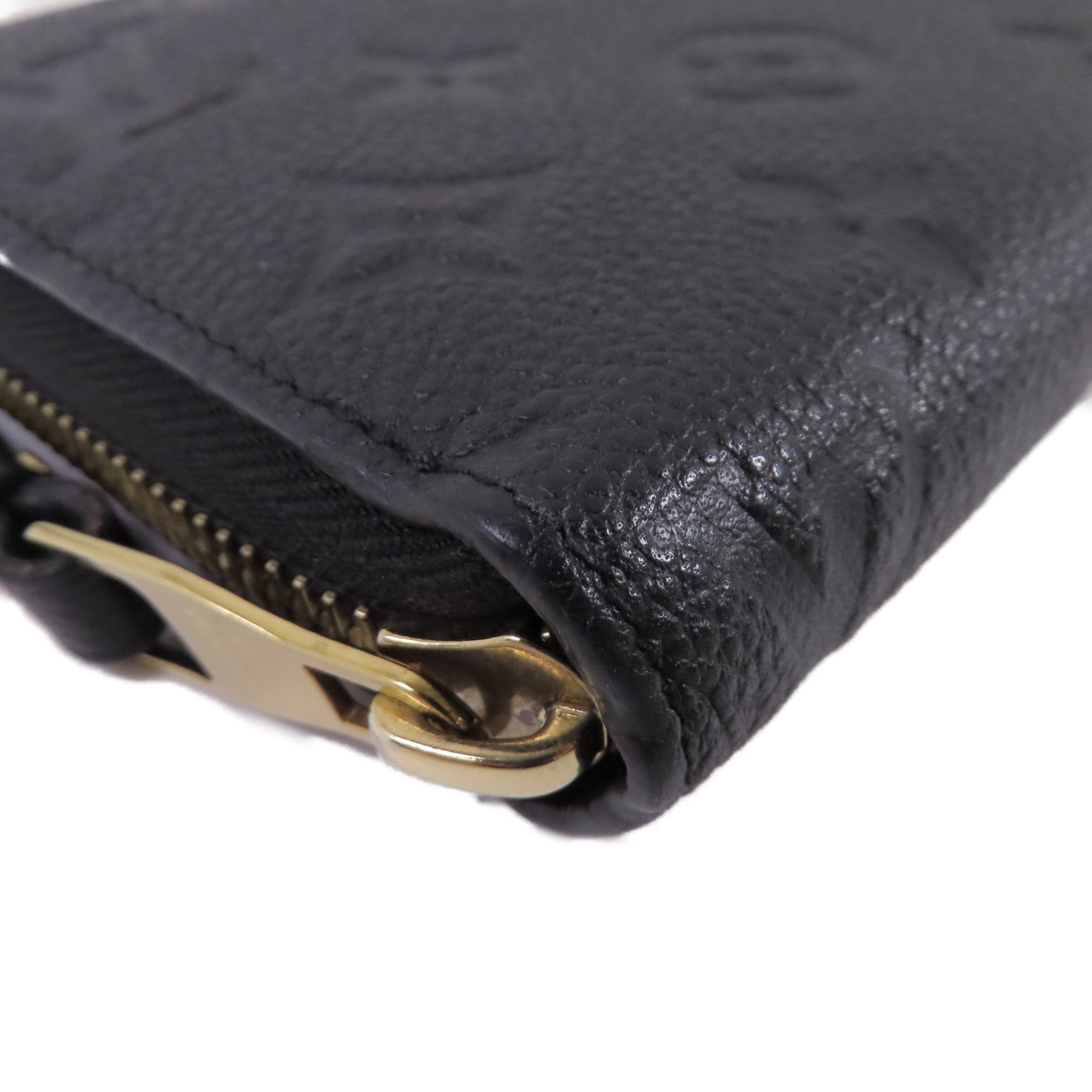 LOUIS VUITTON Monogram Empreinte Zipper Long Wallet金扣拉鏈長錢包黑色