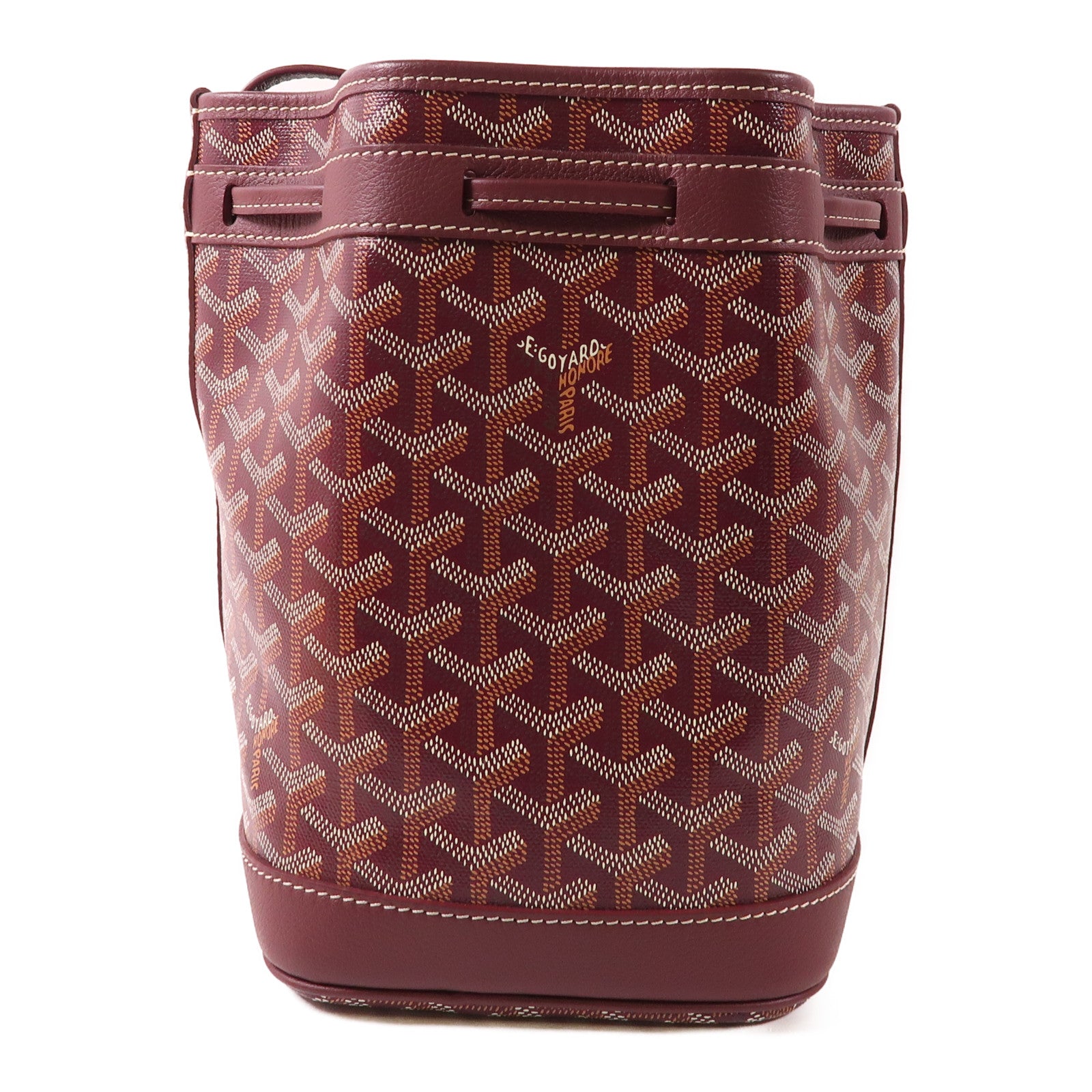 GOYARD 塗層帆布Petit Flot Bucket銀扣肩背袋