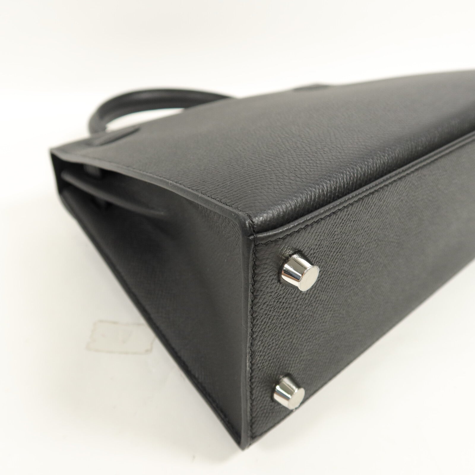 HERMES Epsom皮革Kelly 25手挽肩背兩用袋Noir