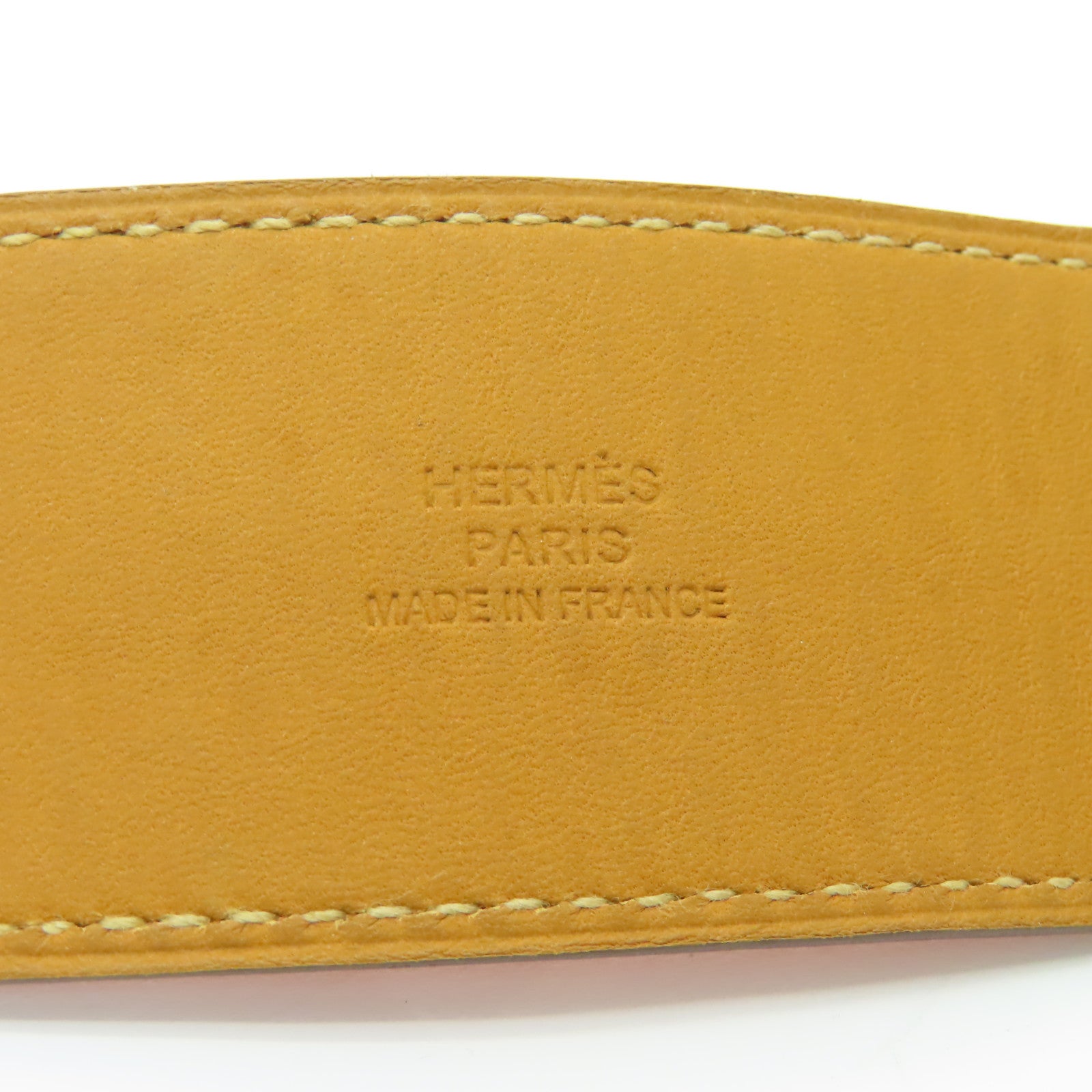 HERMES 【激減優惠】Epsom皮革Kelly Dog銀扣手鐲橙色
