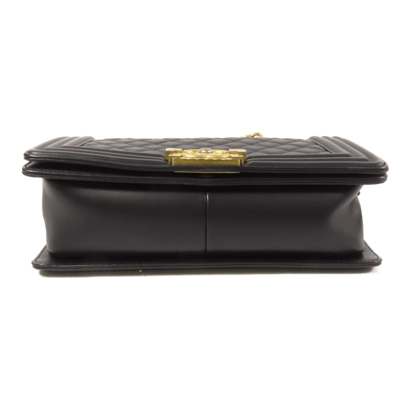 CHANEL 羊皮皮革Boy 25 2Way Shoulder Bag金扣鏈帶手挽肩背兩用袋