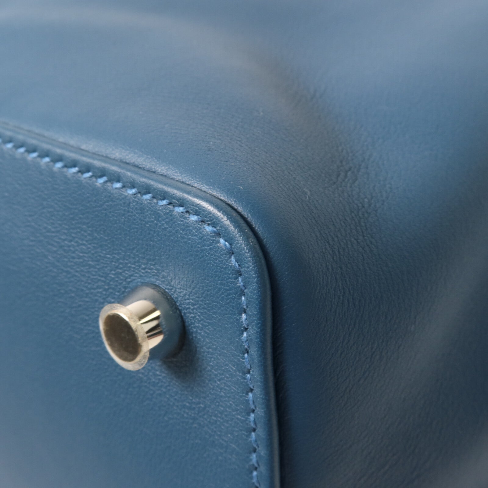 HERMES Swift皮革Tool Box 20手挽肩背兩用袋Bleu Thalassa