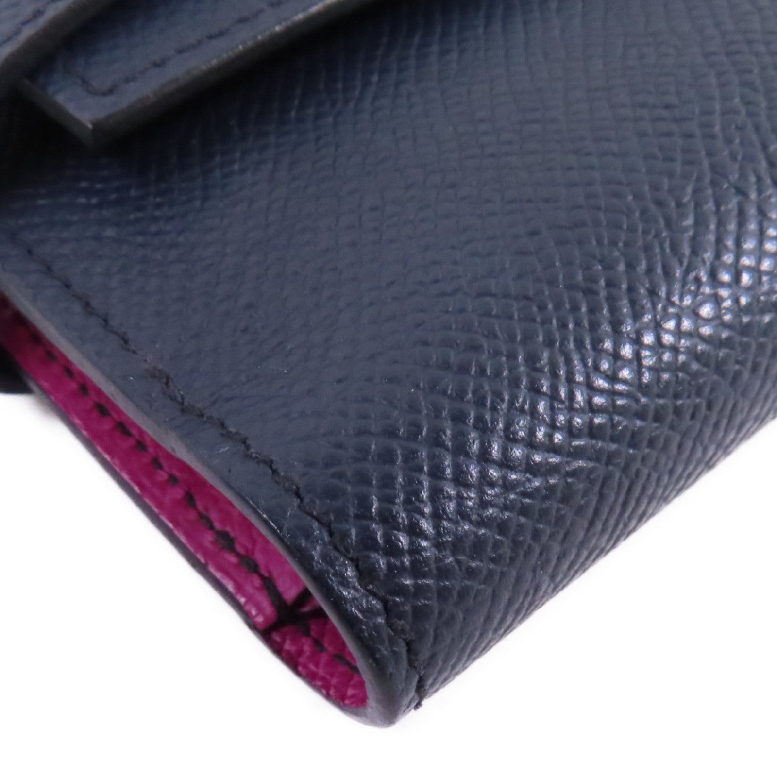 HERMES Epsom皮革Kelly Short Wallet銀扣短錢包
