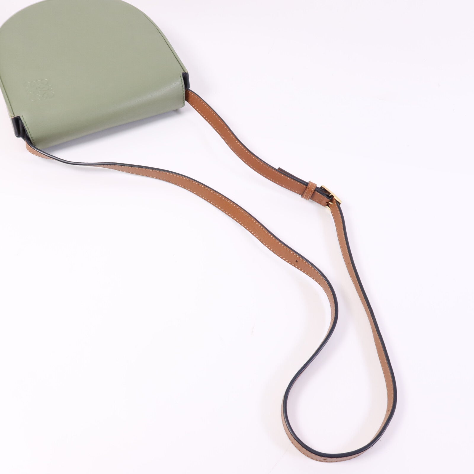 LOEWE 牛皮皮革Heel Duo Bag金扣肩背袋