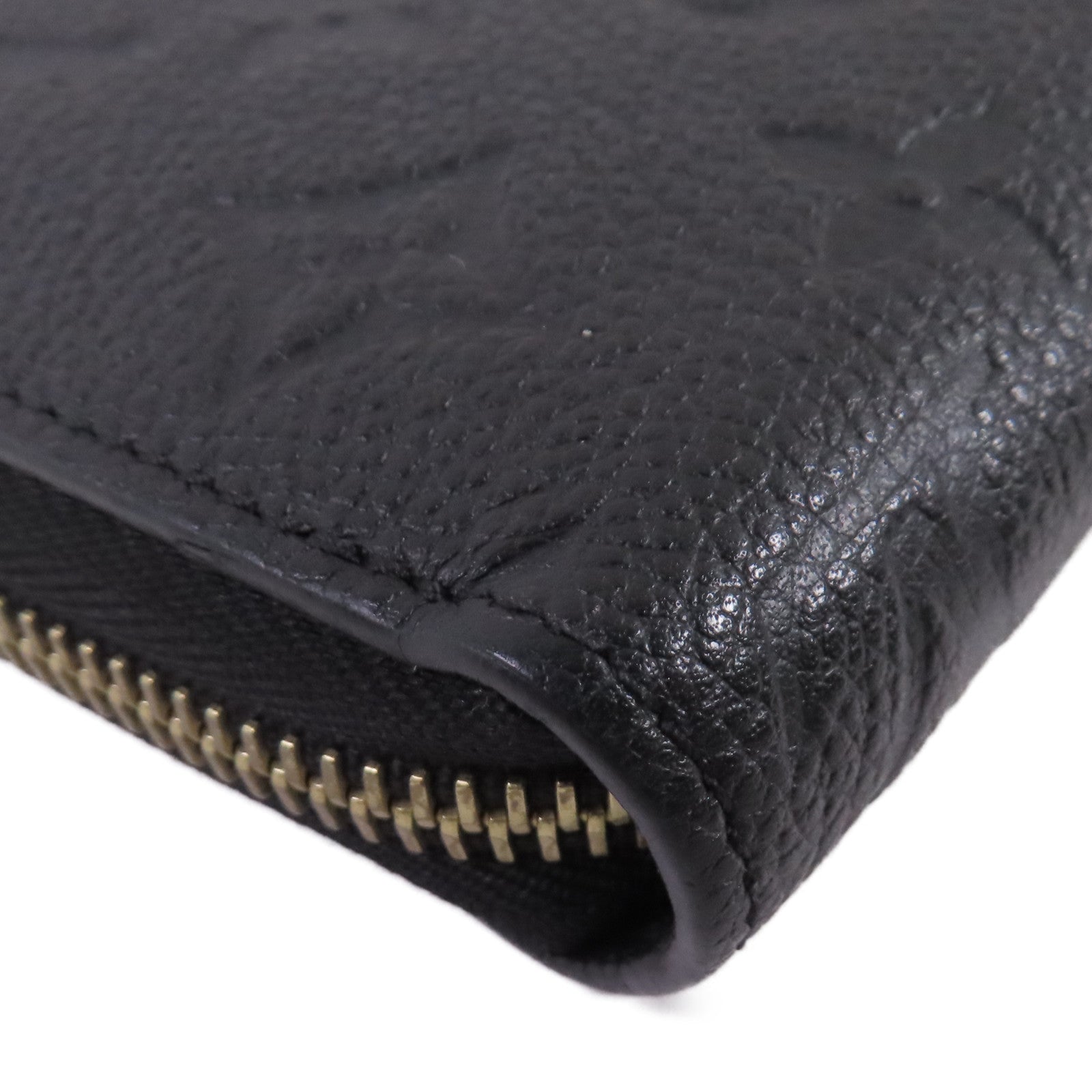 LOUIS VUITTON Monogram Empreinte Zipper Long Wallet金扣拉鏈長錢包黑色