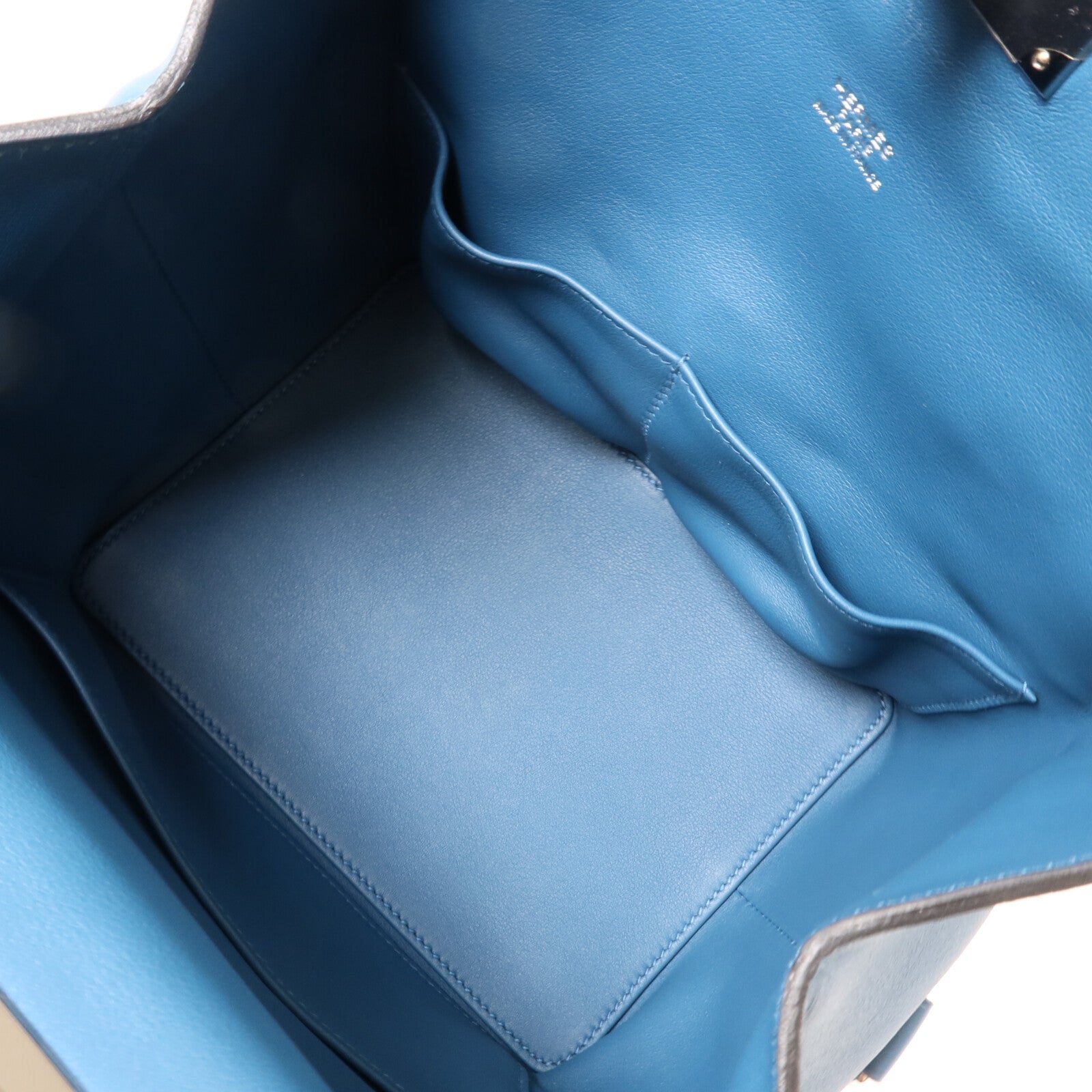 HERMES Swift皮革Tool Box 20手挽肩背兩用袋Bleu Thalassa