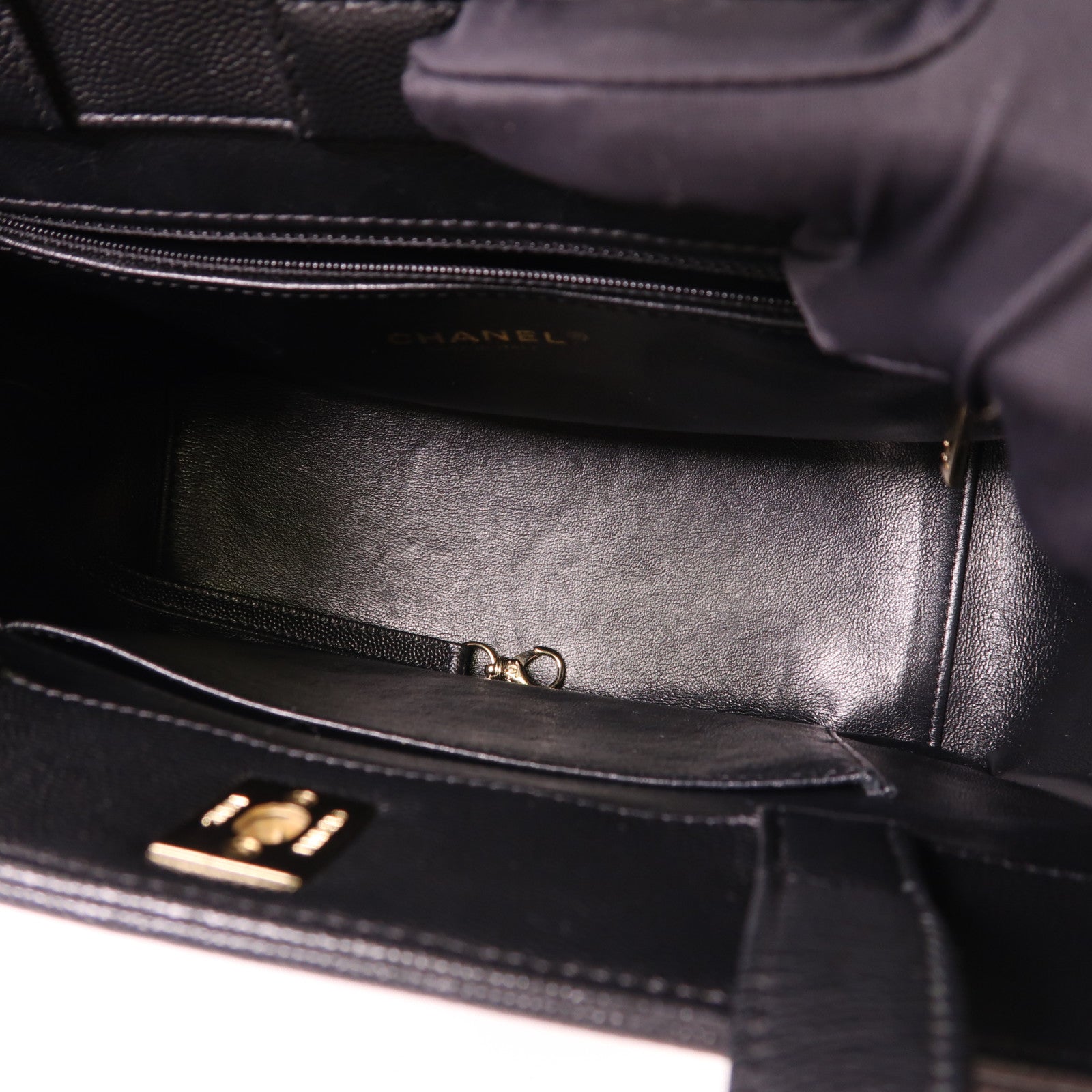 CHANEL 牛皮皮革2 Way Shoulder Bag金扣手挽肩背兩用袋
