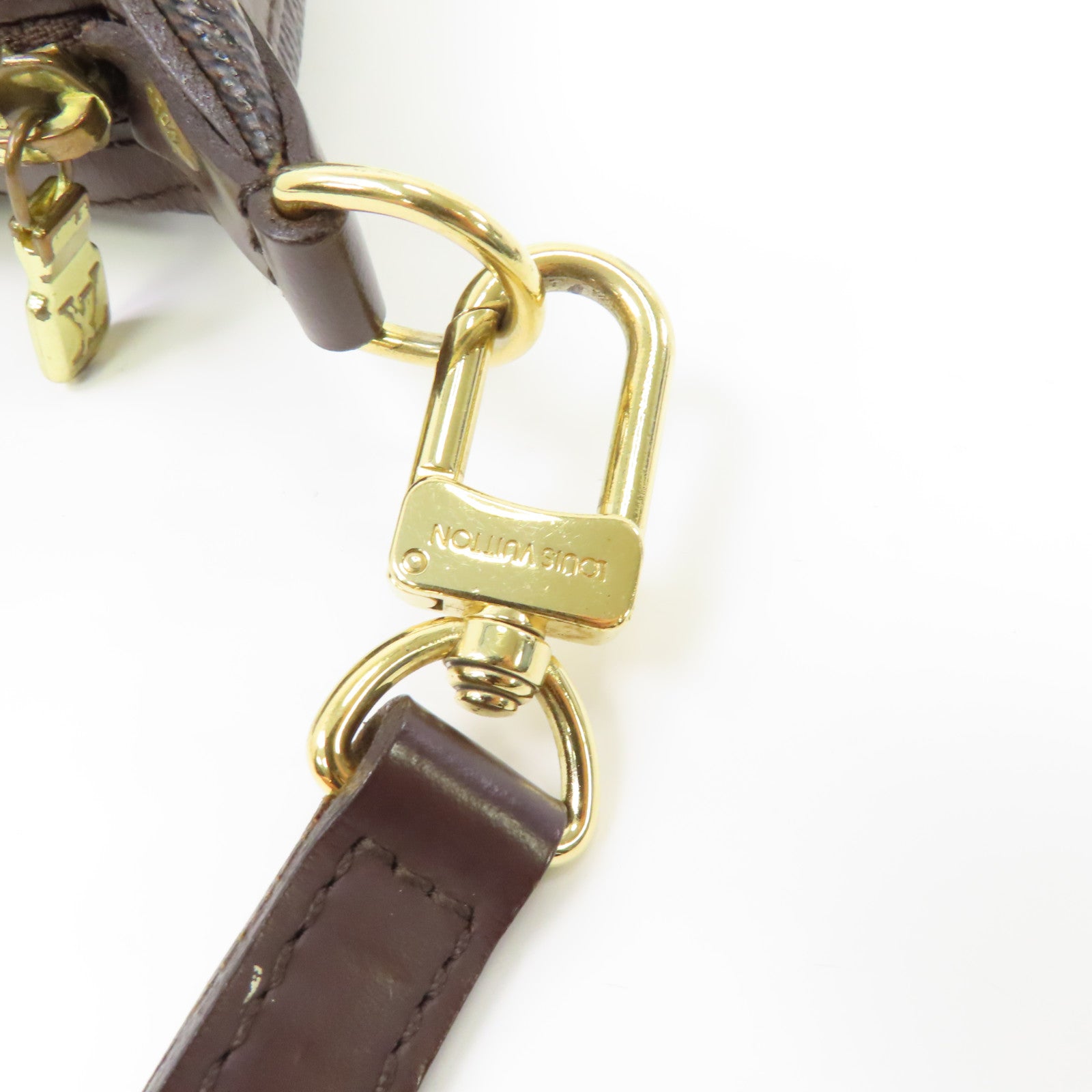 LOUIS VUITTON Damier Illovo PM金扣肩背袋棕色