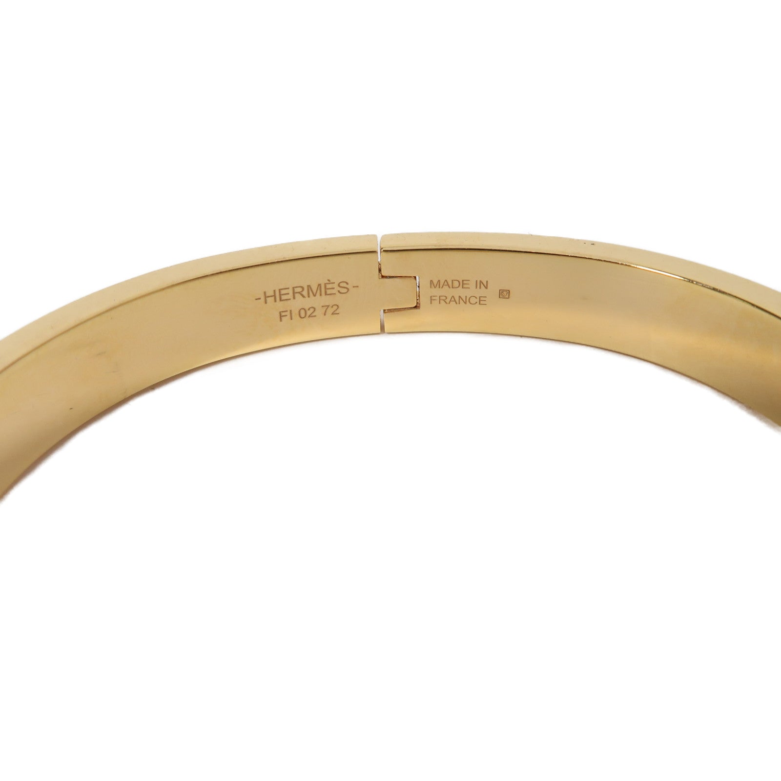HERMES 金屬Mini Clic Chaine D'Ancre Bracelet手鐲米色/金色