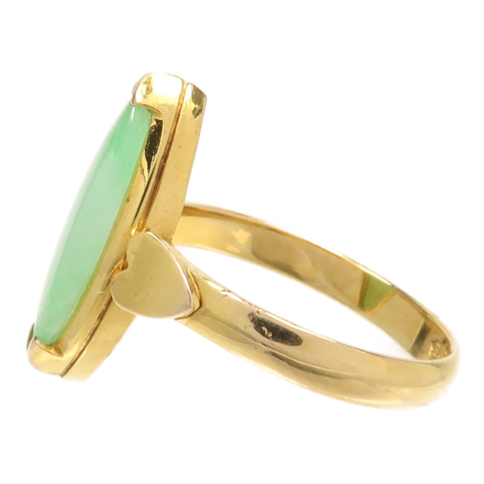 JEWELRY 18K黃金Jade Ring翡翠戒指US#5
