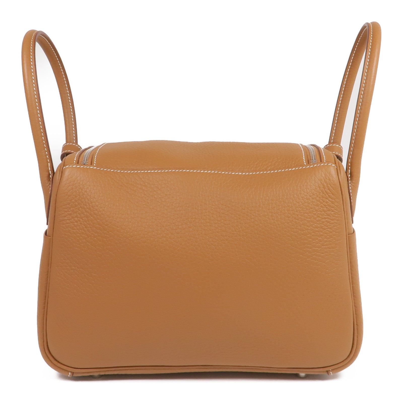 HERMES Clemence皮革Lindy 26銀扣手挽肩背兩用袋Gold