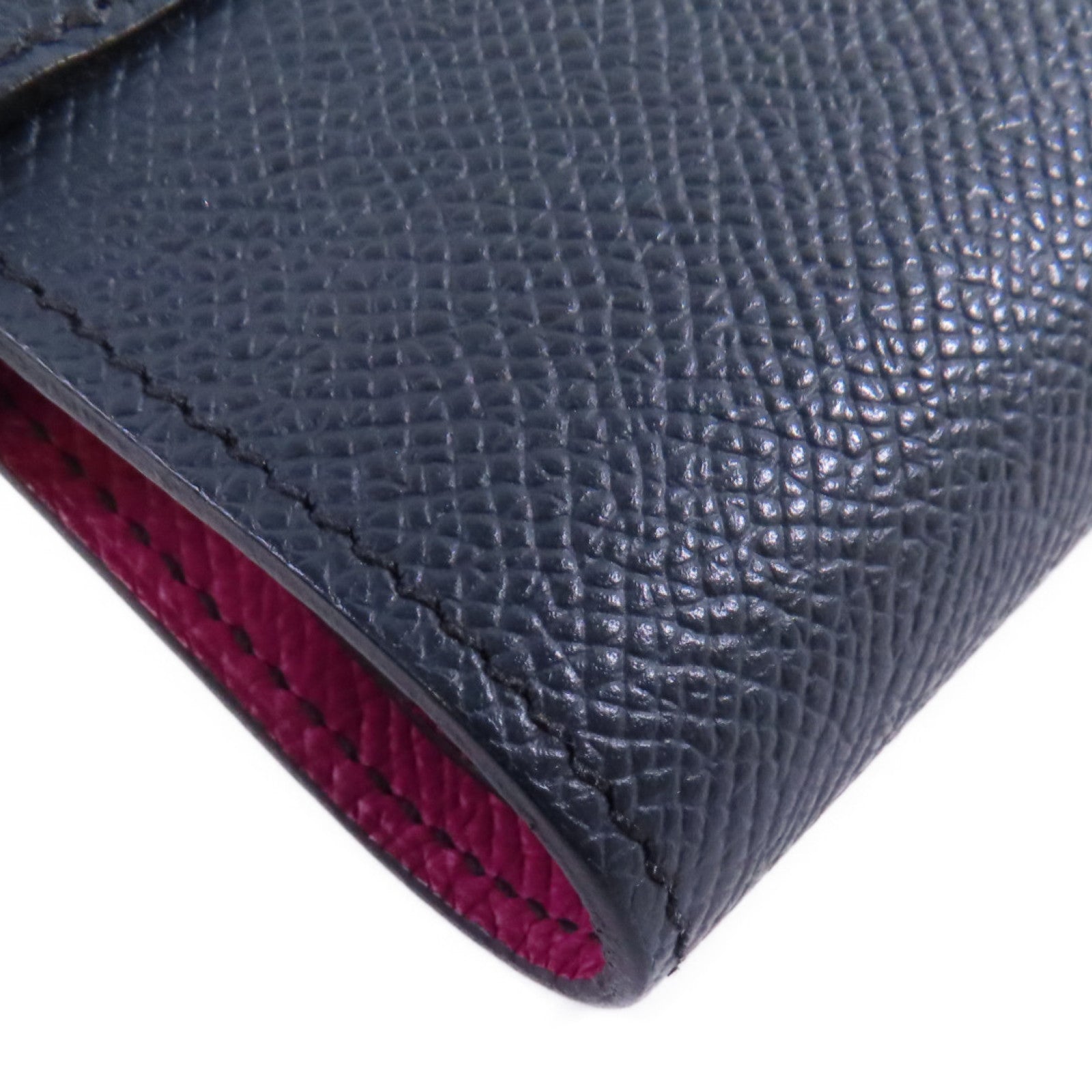 HERMES Epsom皮革Kelly Short Wallet銀扣短錢包