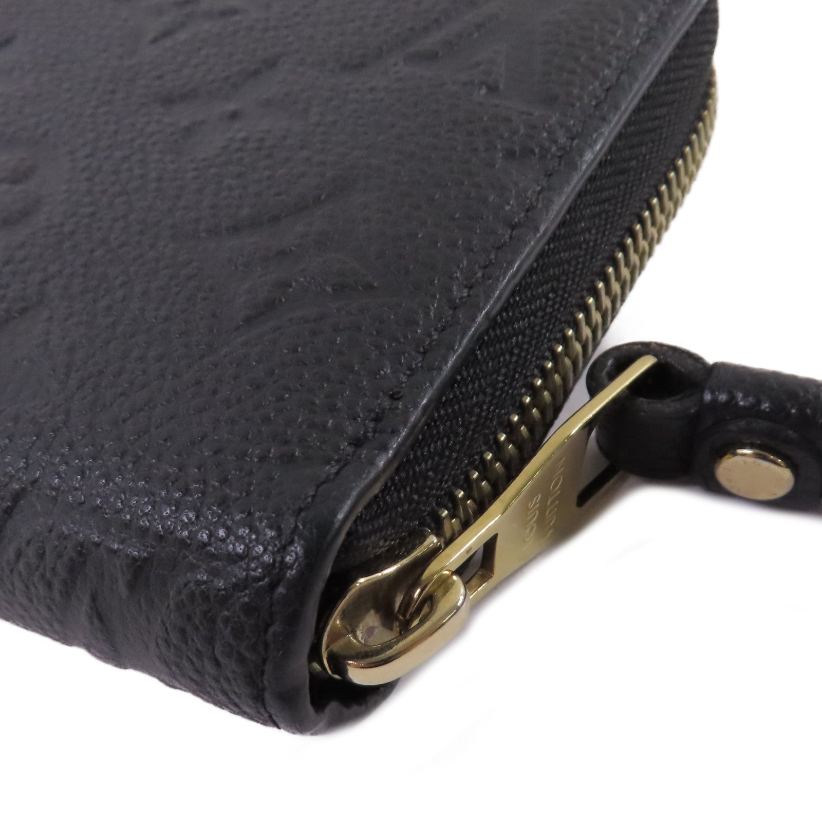 LOUIS VUITTON Monogram Empreinte Zipper Long Wallet金扣拉鏈長錢包黑色