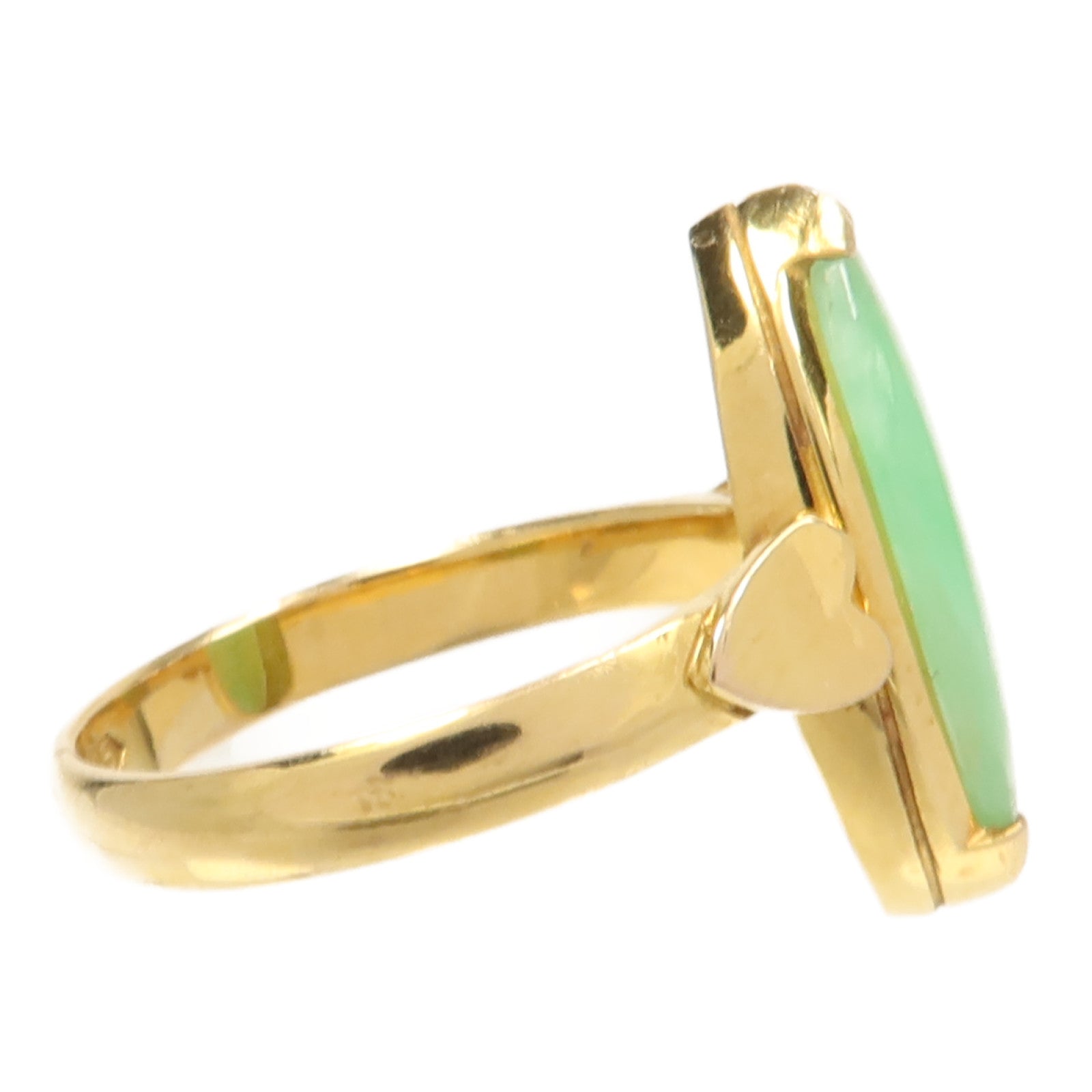 JEWELRY 18K黃金Jade Ring翡翠戒指US#5