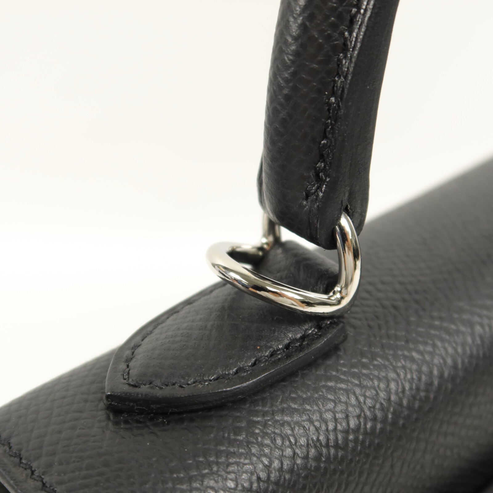 HERMES Epsom皮革Kelly 25手挽肩背兩用袋Noir