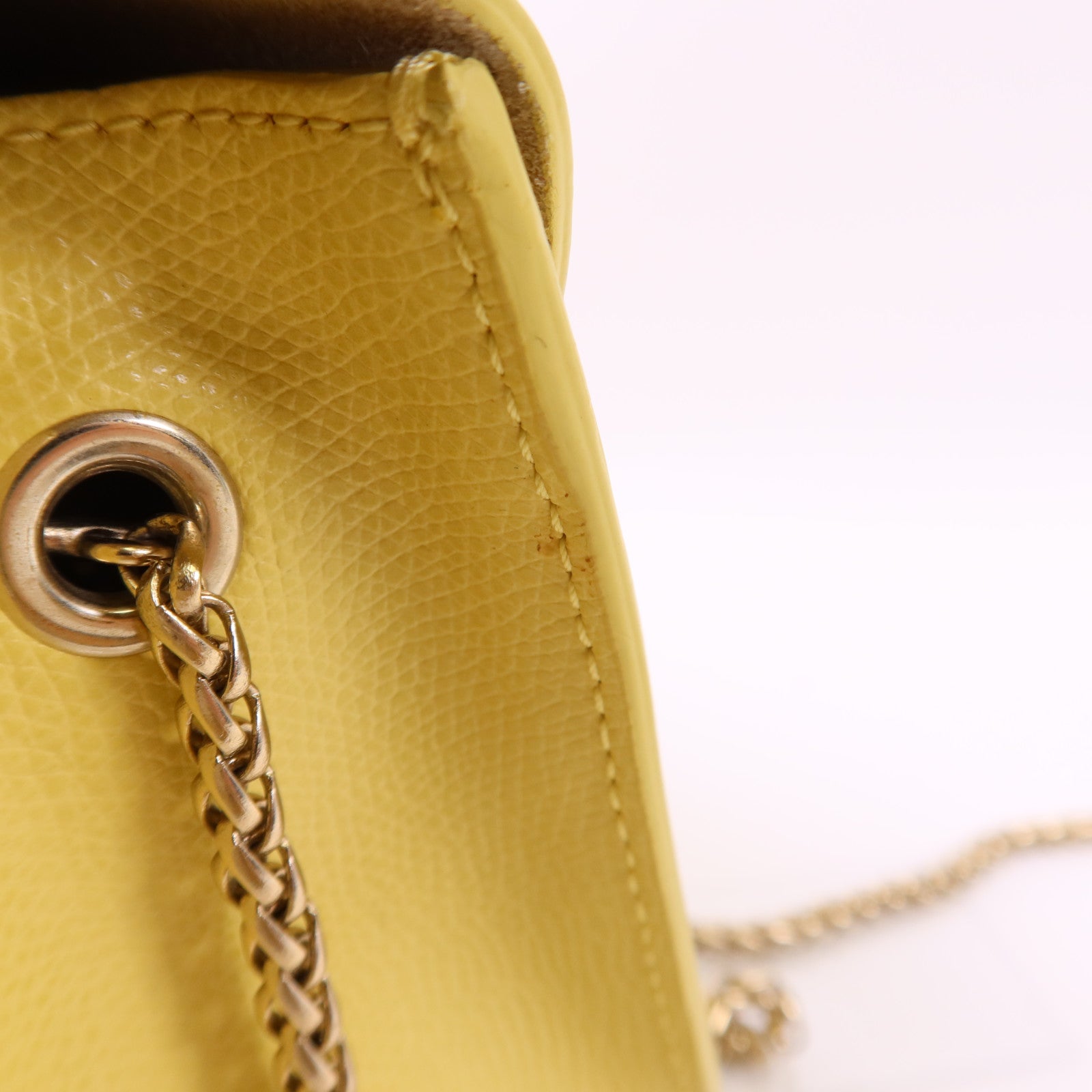 Furla 牛皮皮革Chain Shoulder Bag金扣鏈帶肩背袋