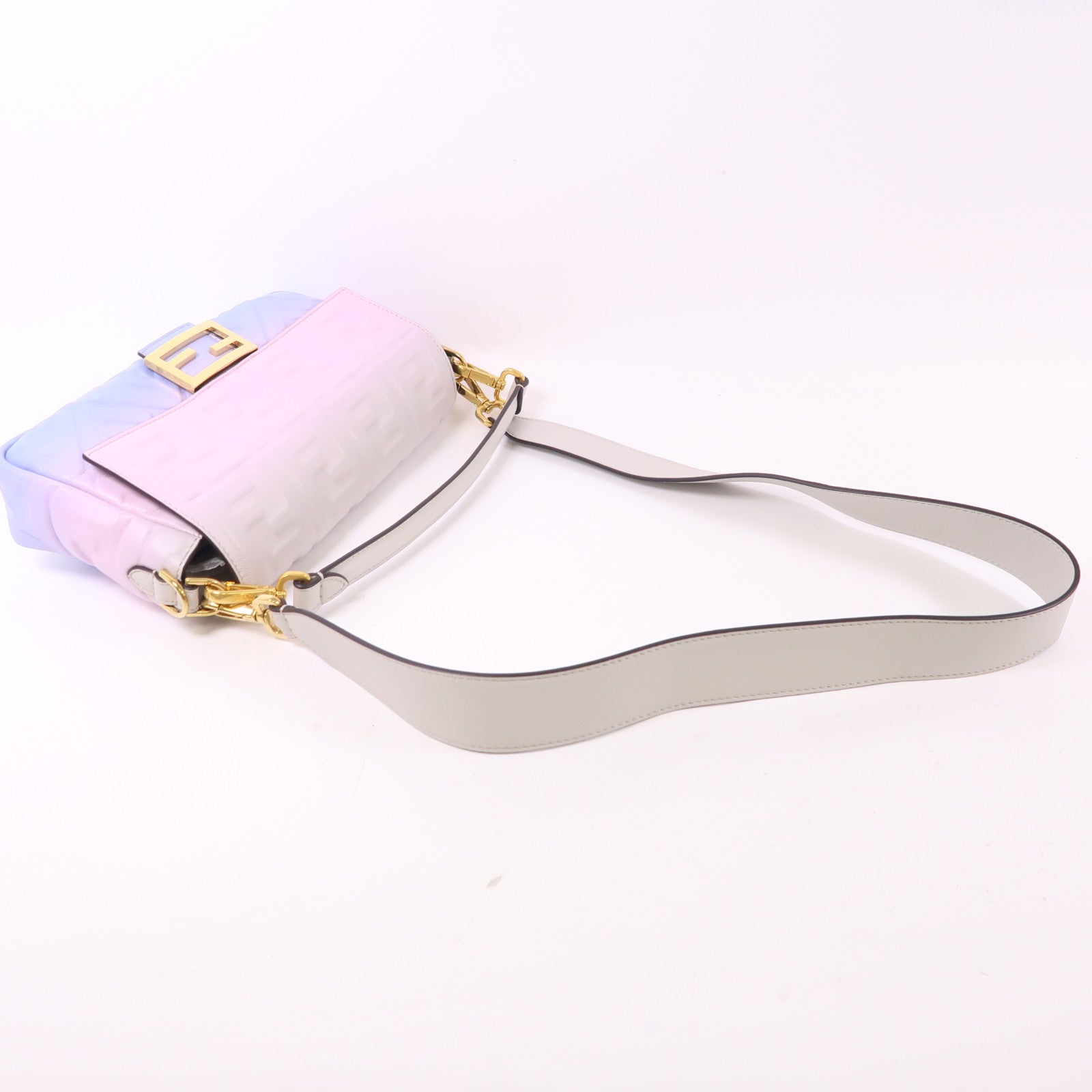 FENDI 牛皮皮革Baguette金扣手挽肩背兩用袋