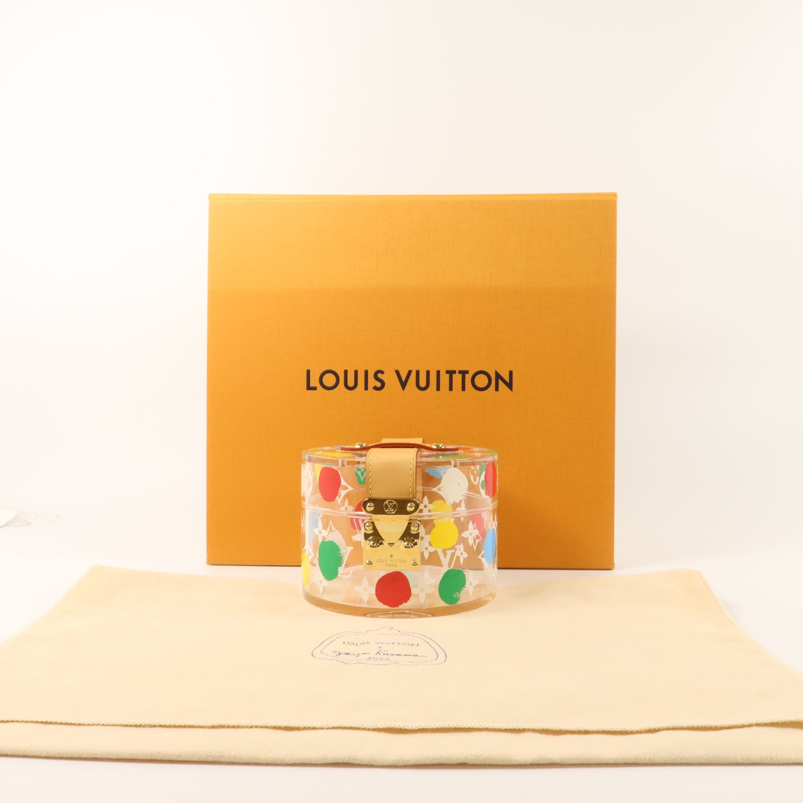 LOUIS VUITTON 有機玻璃/金屬/VVN Yayoi Kusama Painted Dots Scott Box首飾盒