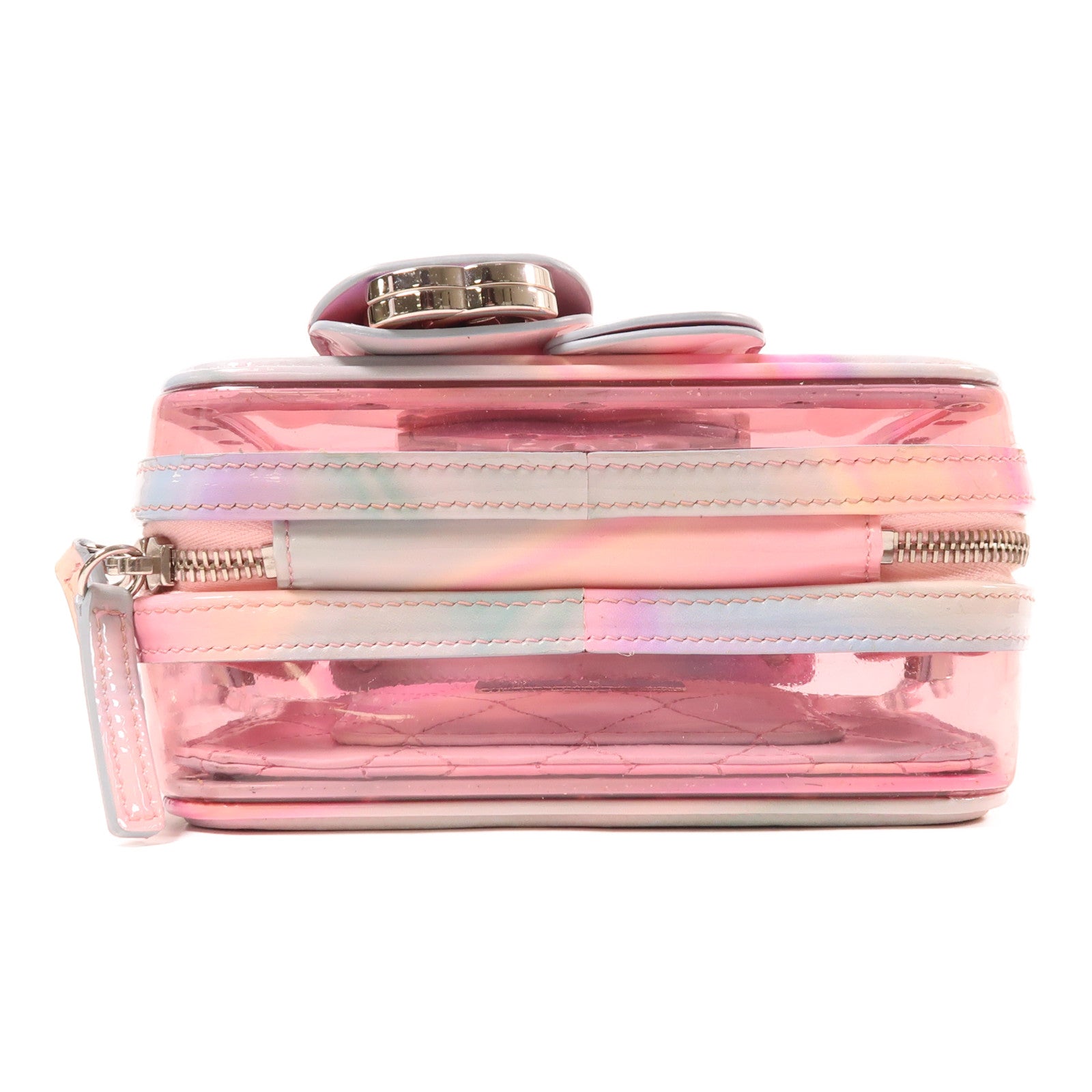 CHANEL PVC Vanity Case銀扣手挽肩背兩用袋