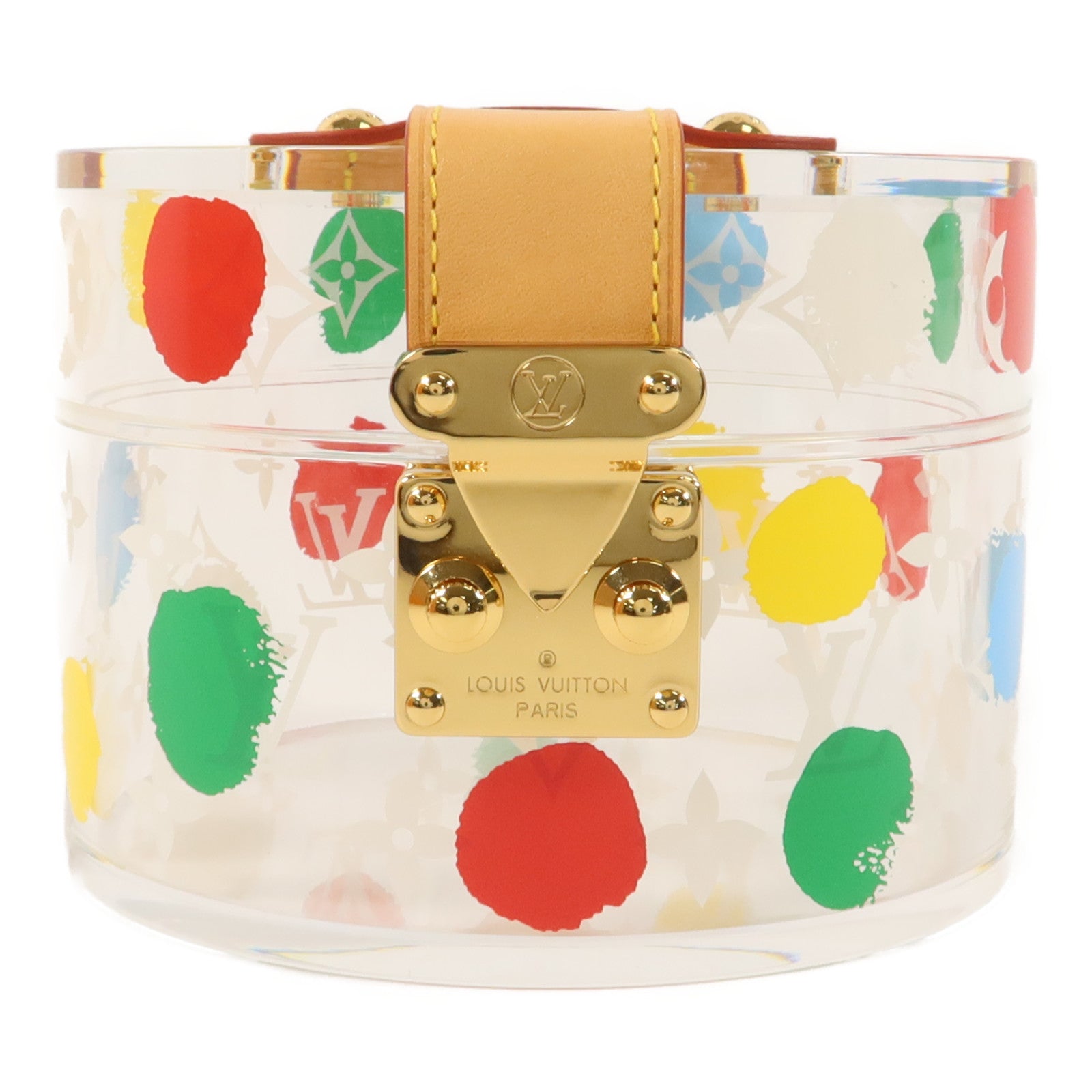 LOUIS VUITTON 有機玻璃/金屬/VVN Yayoi Kusama Painted Dots Scott Box首飾盒