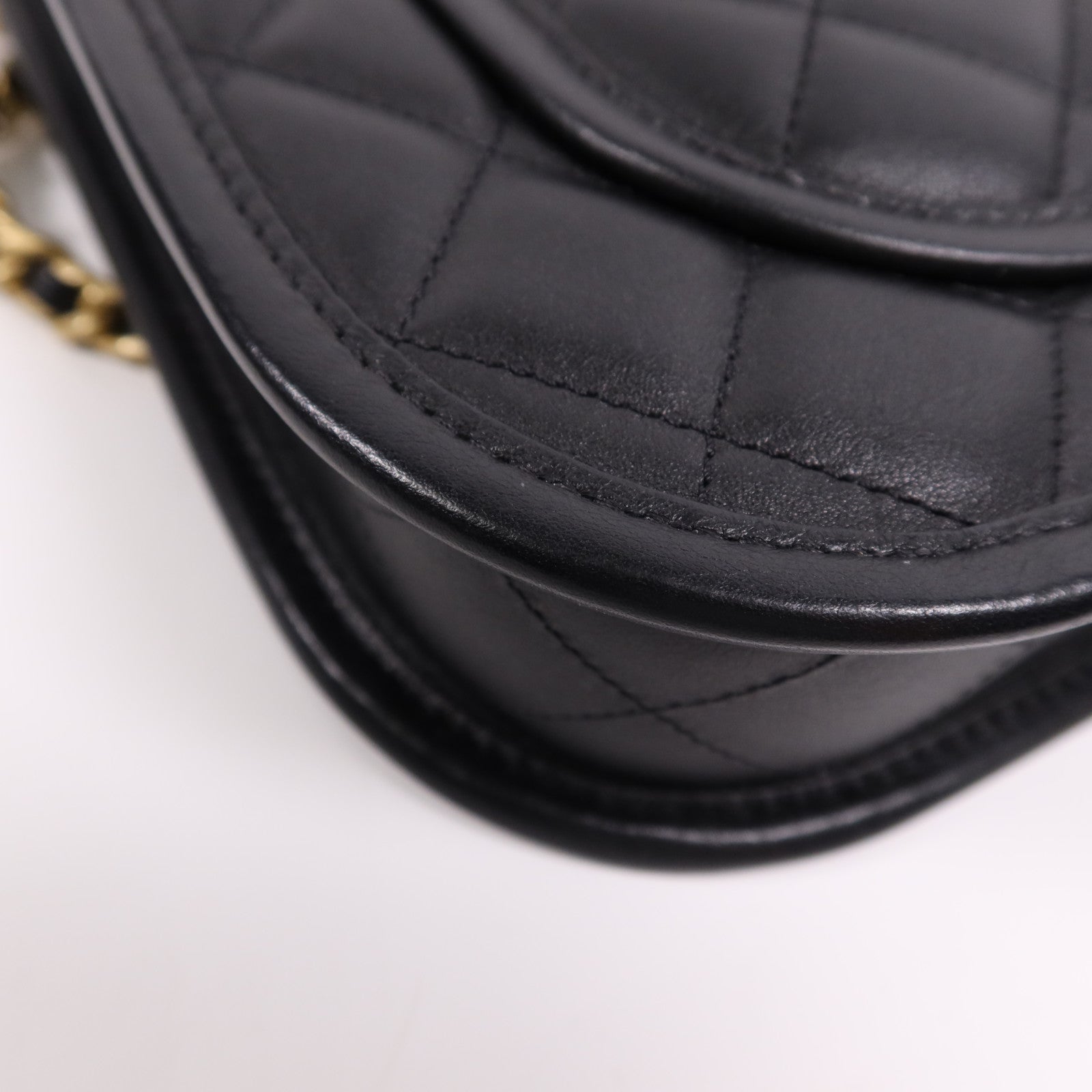 CHANEL 牛皮皮革Chanel Hobo金扣鏈帶手挽肩背兩用袋