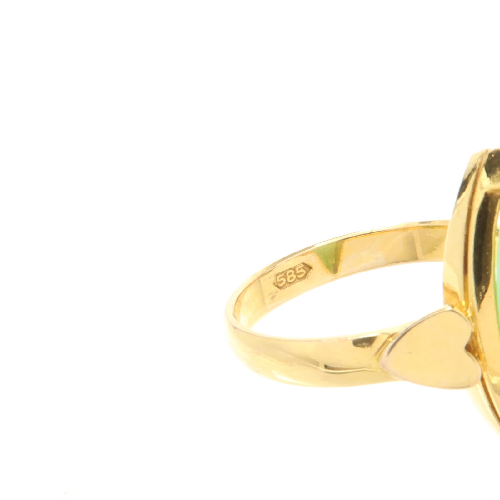 JEWELRY 18K黃金Jade Ring翡翠戒指US#5