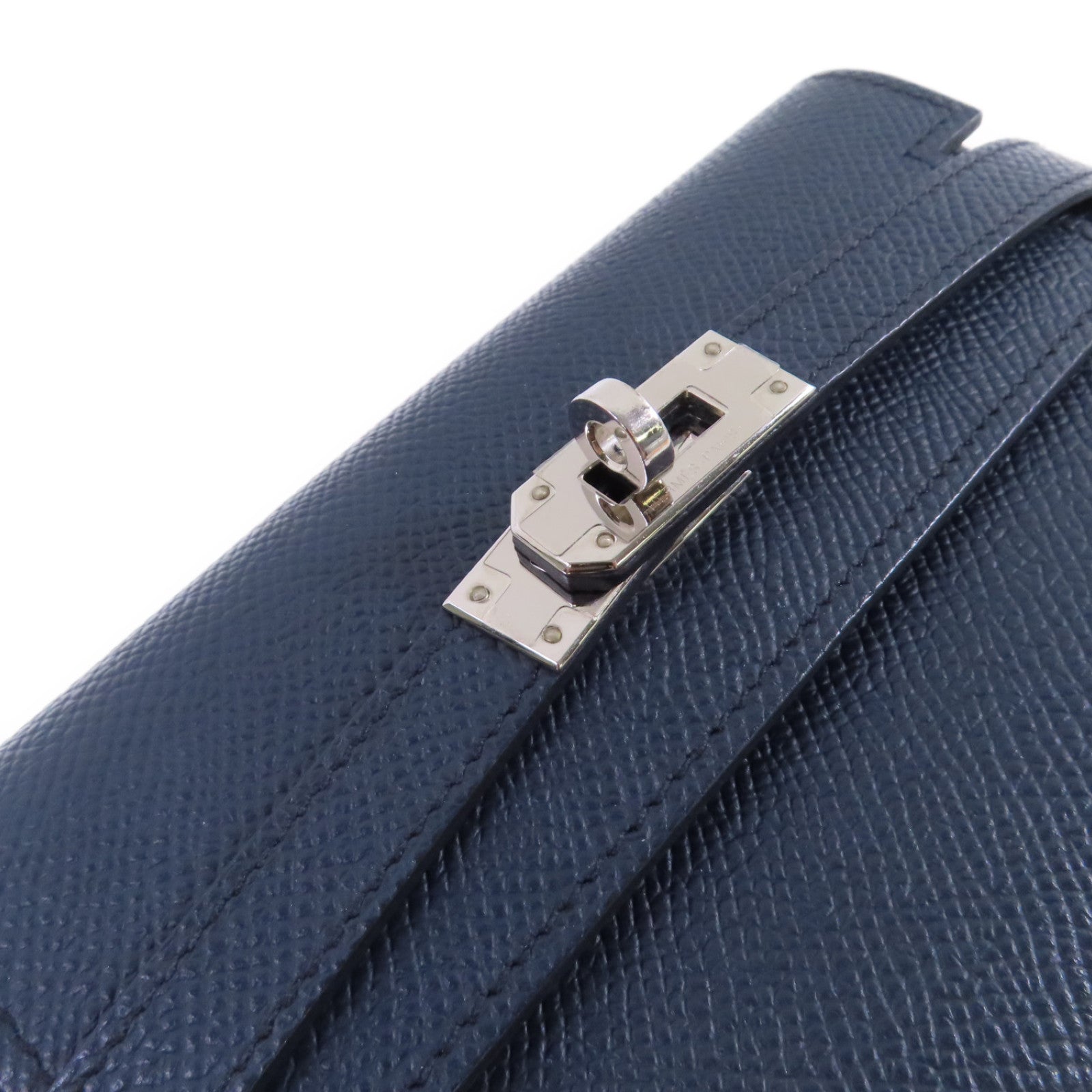 HERMES Epsom皮革Kelly Short Wallet銀扣短錢包
