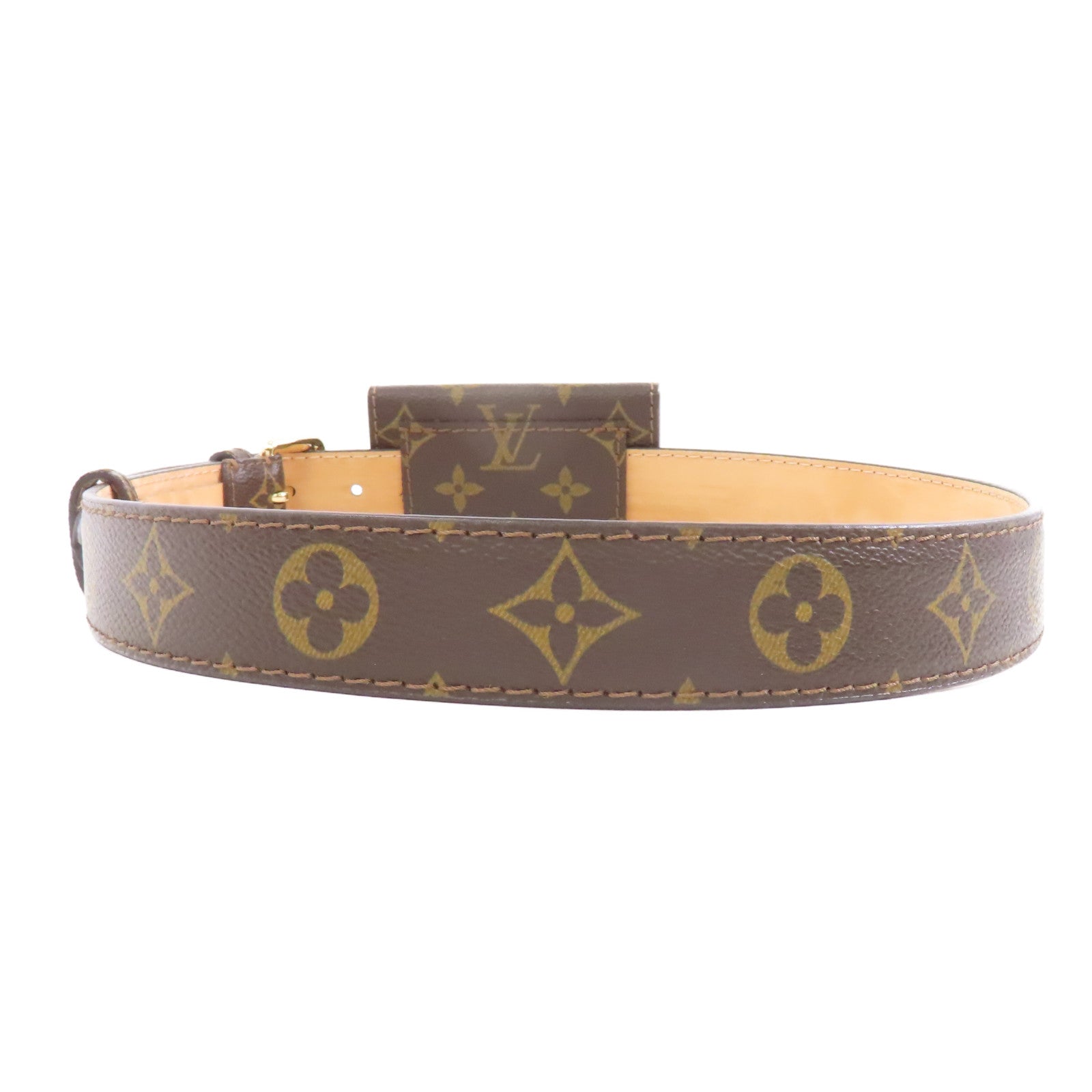LOUIS VUITTON Monogram Ceinture Pochette#80金扣腰包啡色